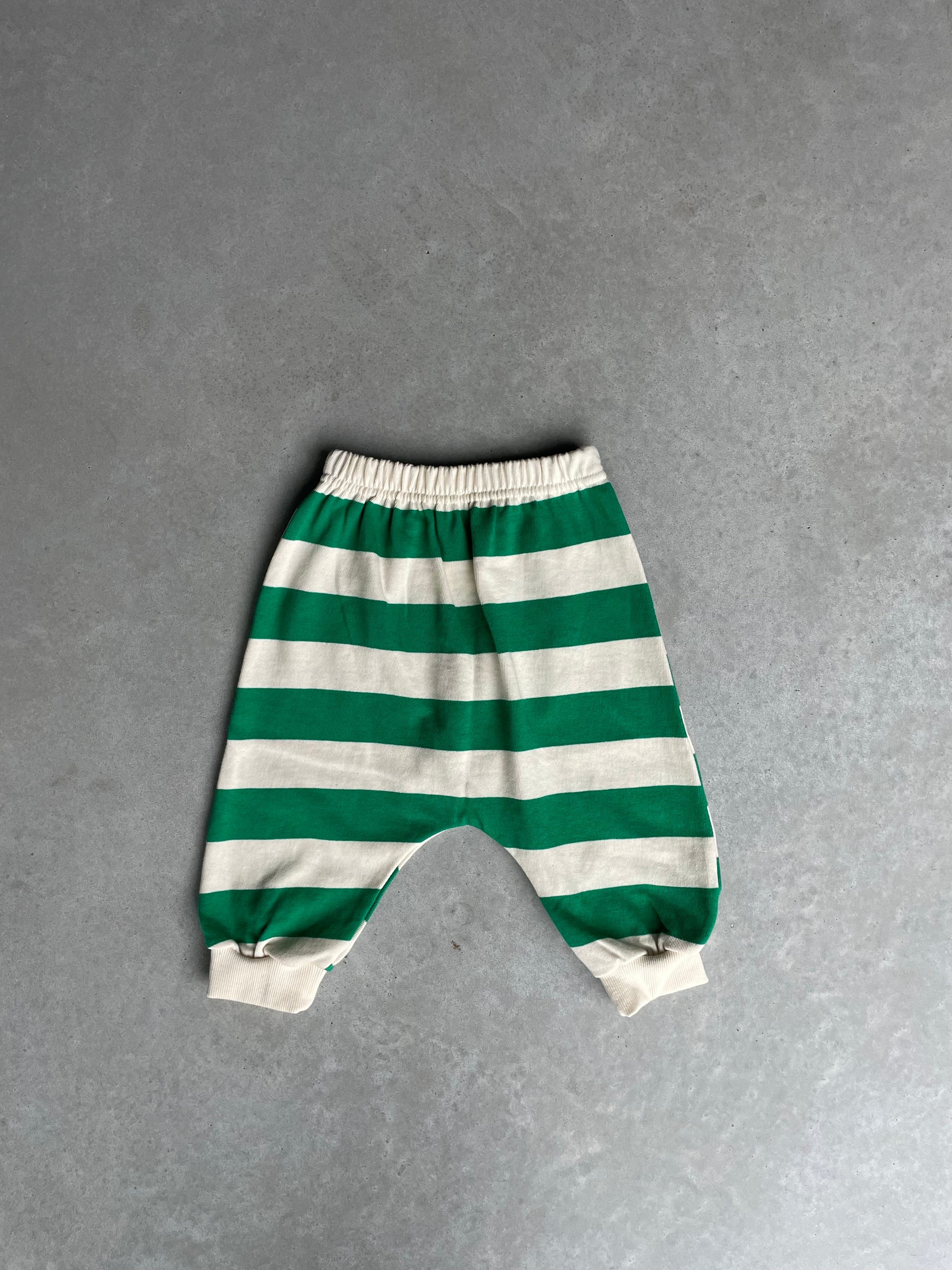 Baggy striped pants - groen