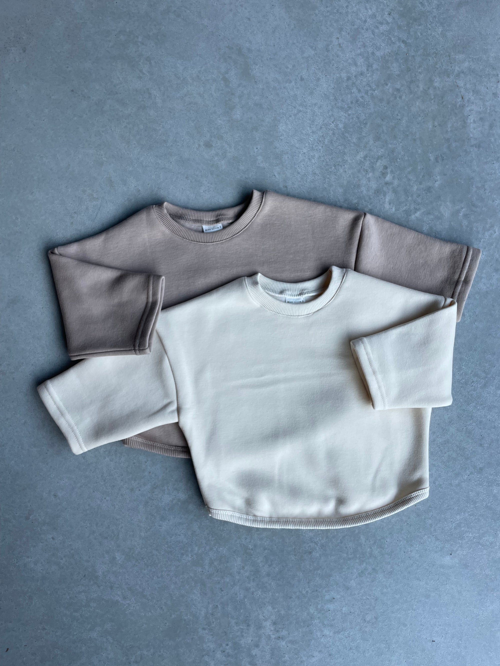 Fleeced comfy sweater - crème