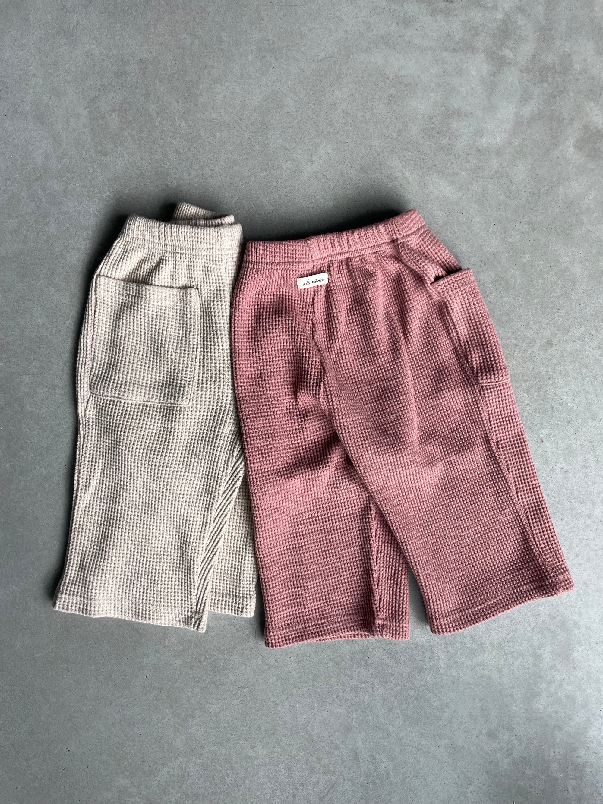 Pocket waffle pants - oudroze