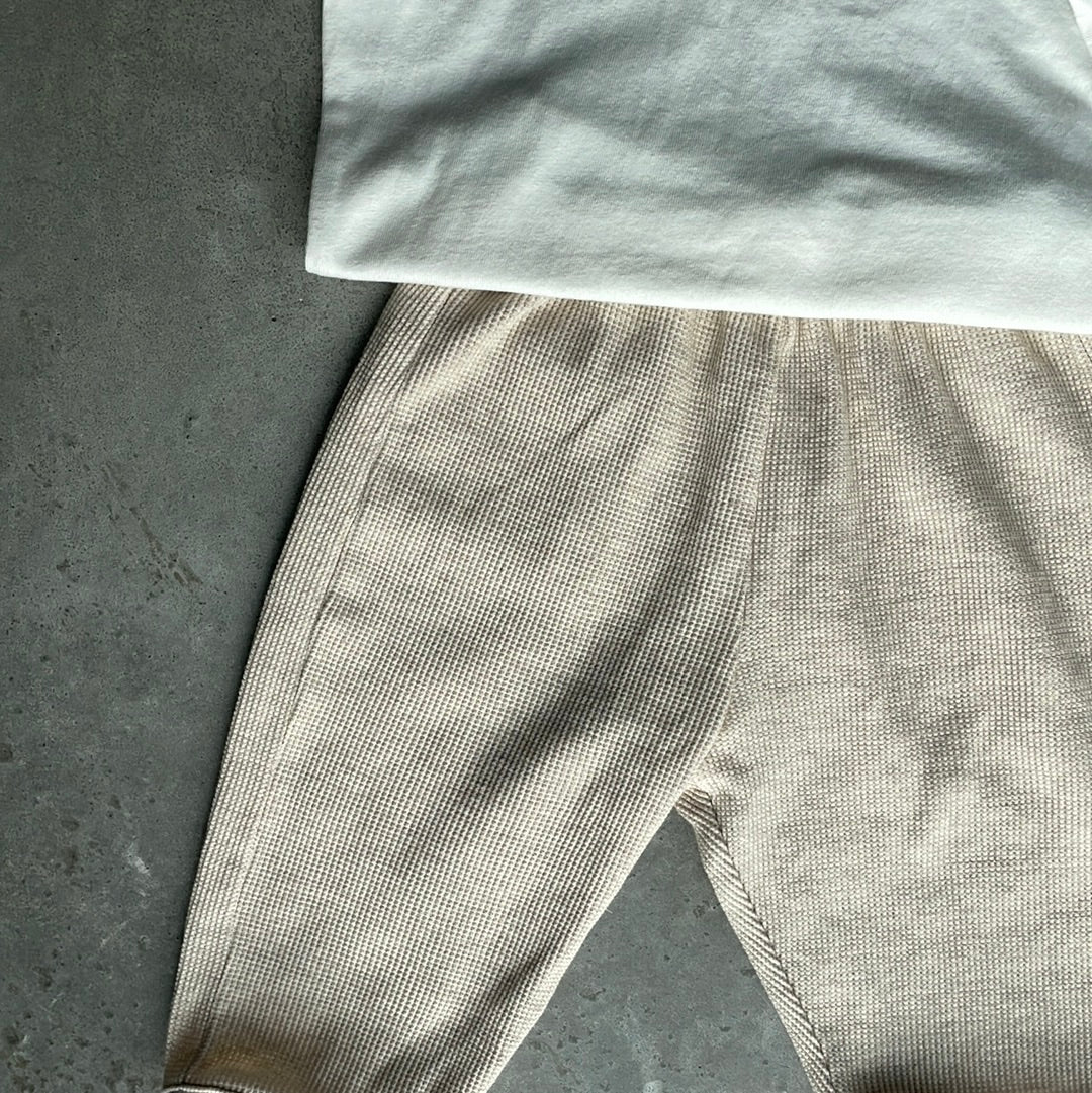 Pantalon gaufré - beige