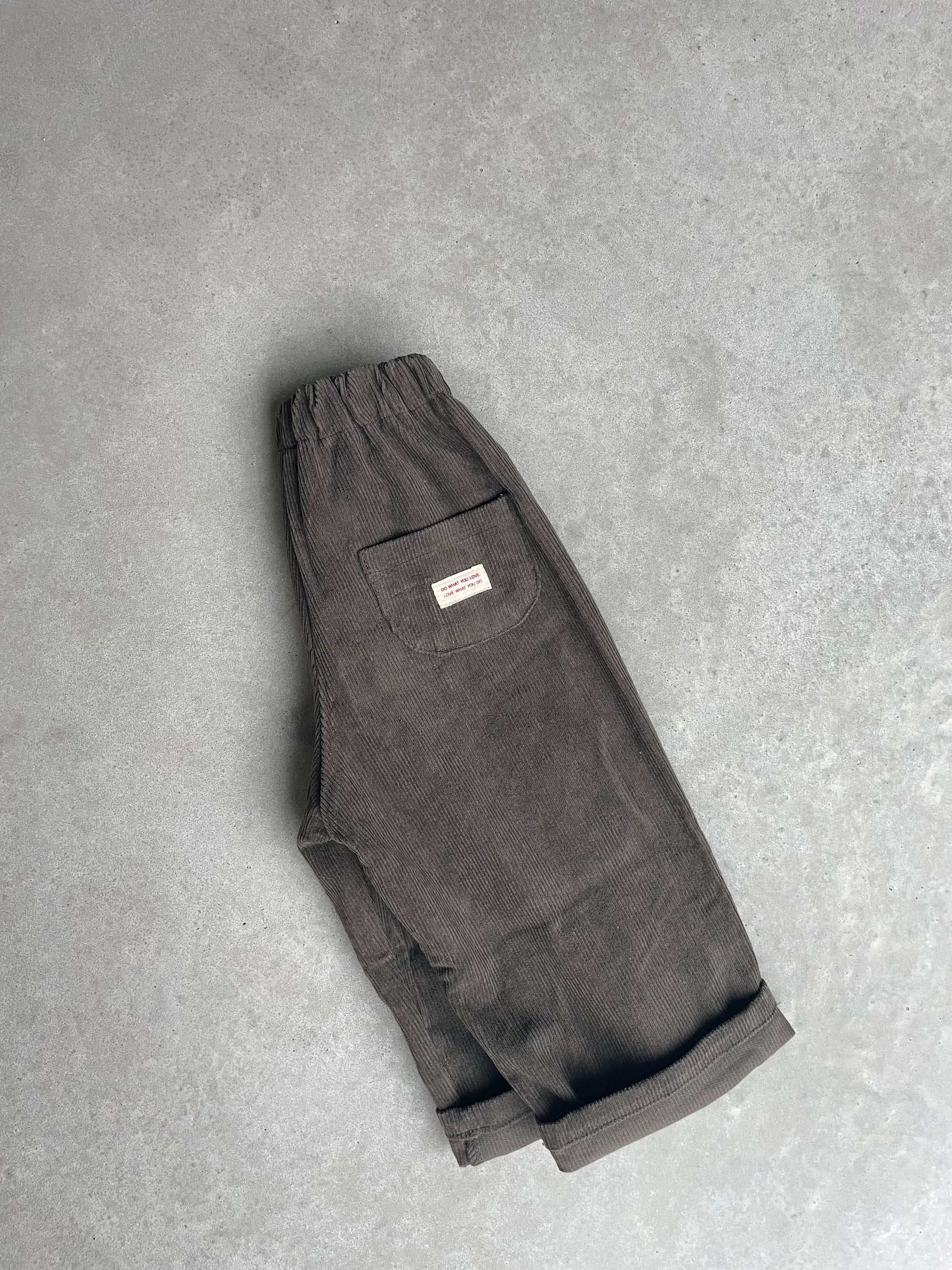 Rib pants - houtskool