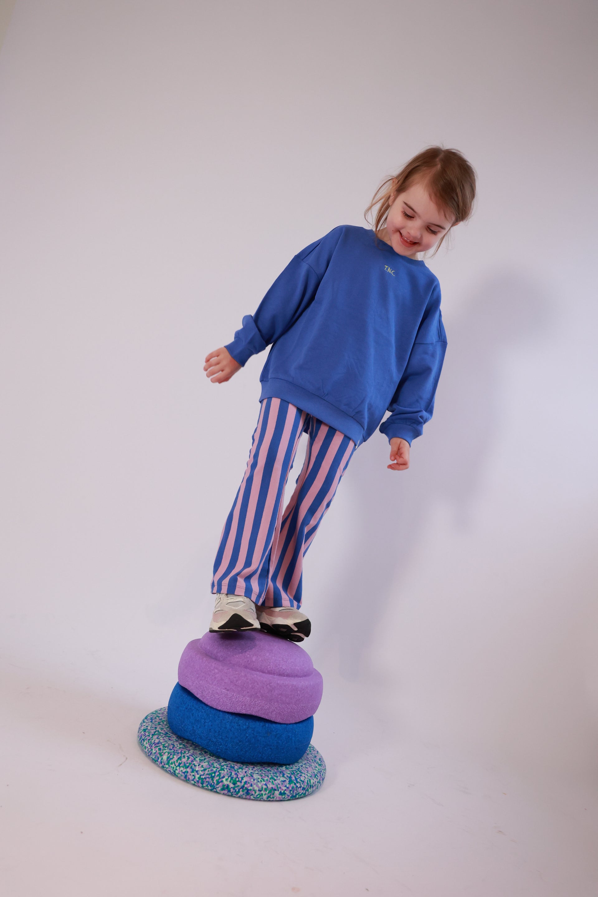 Striped flared pants