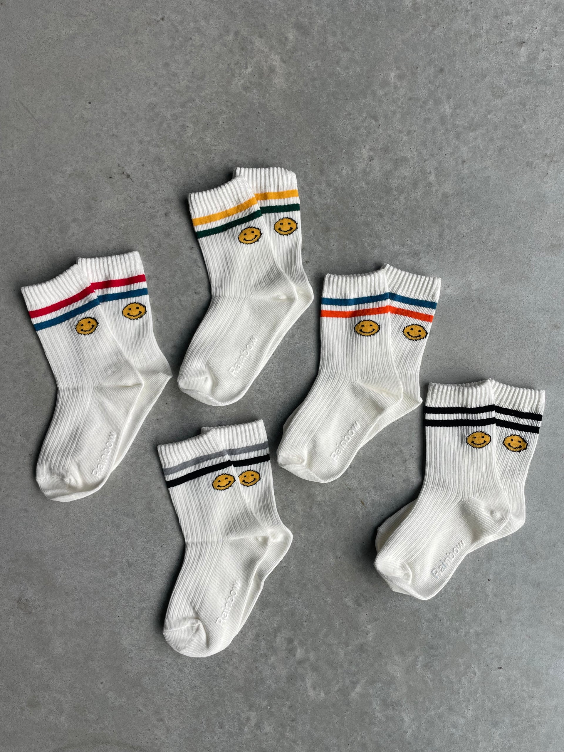 Sporty smiley socks - set van 5