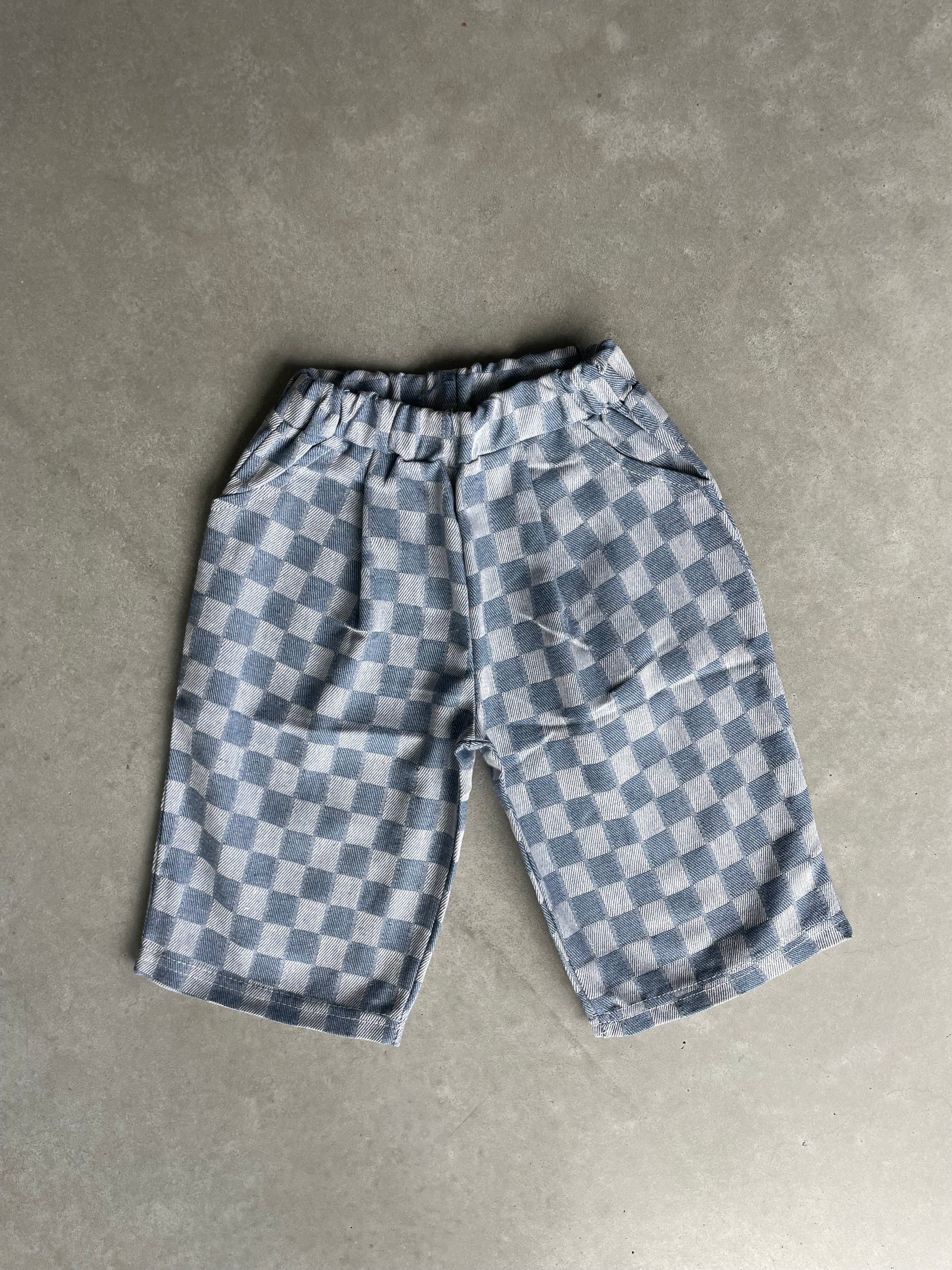 Checkered pants - blauw