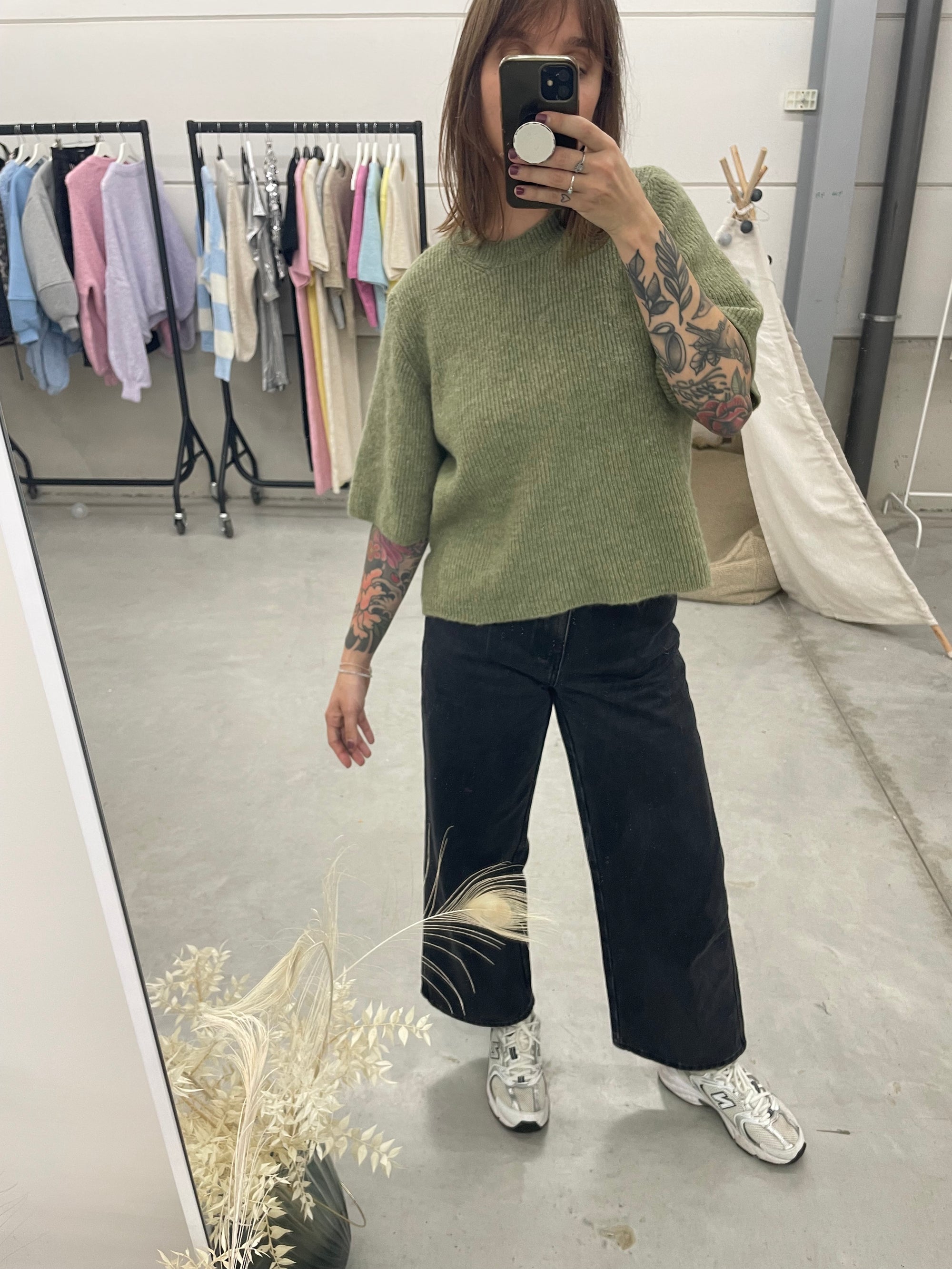 Oversized knitted t-shirt