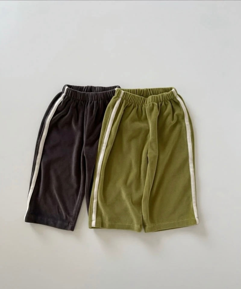 Velvet one line pants