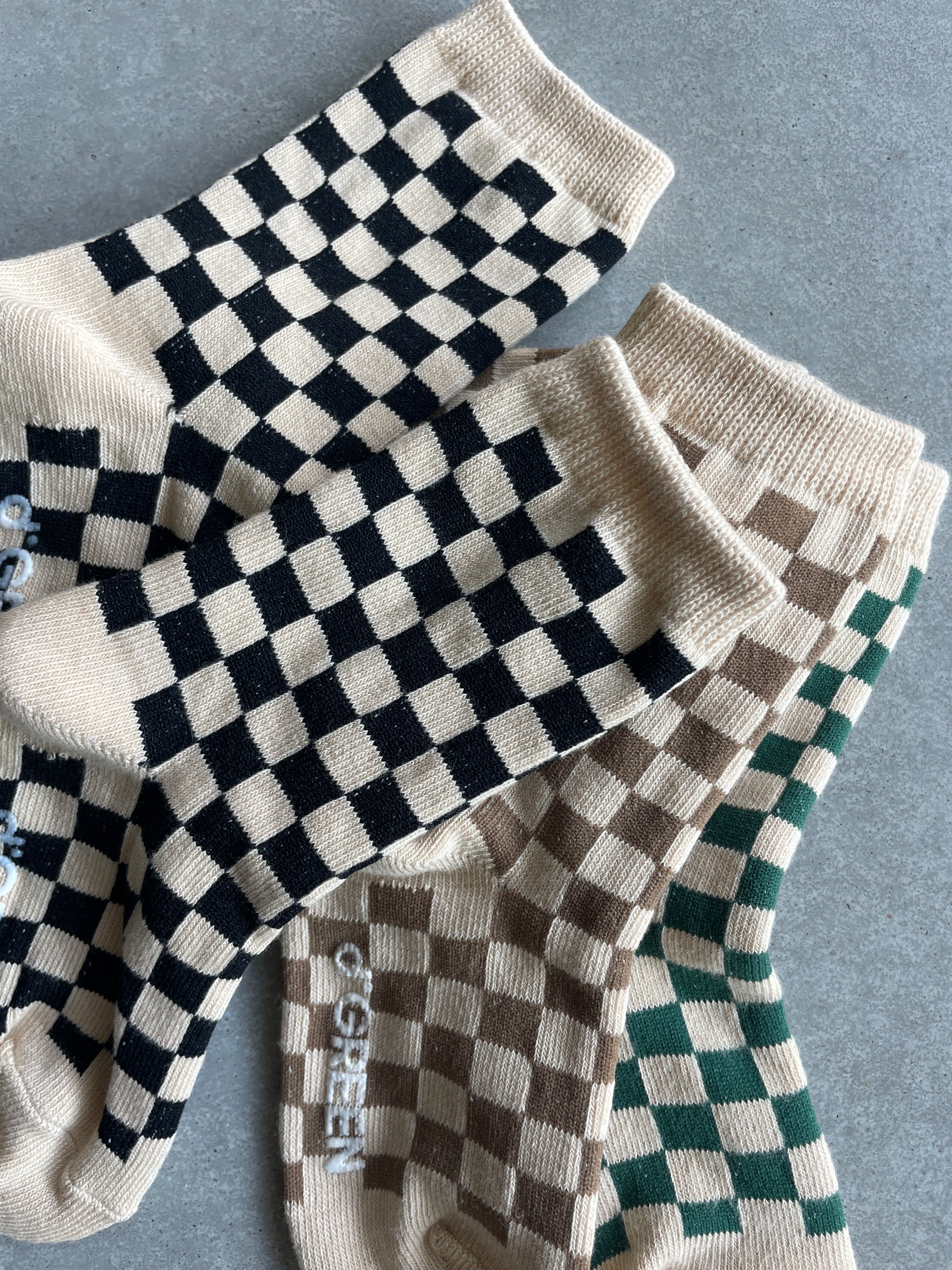 Checkered socks - set van 3 paar