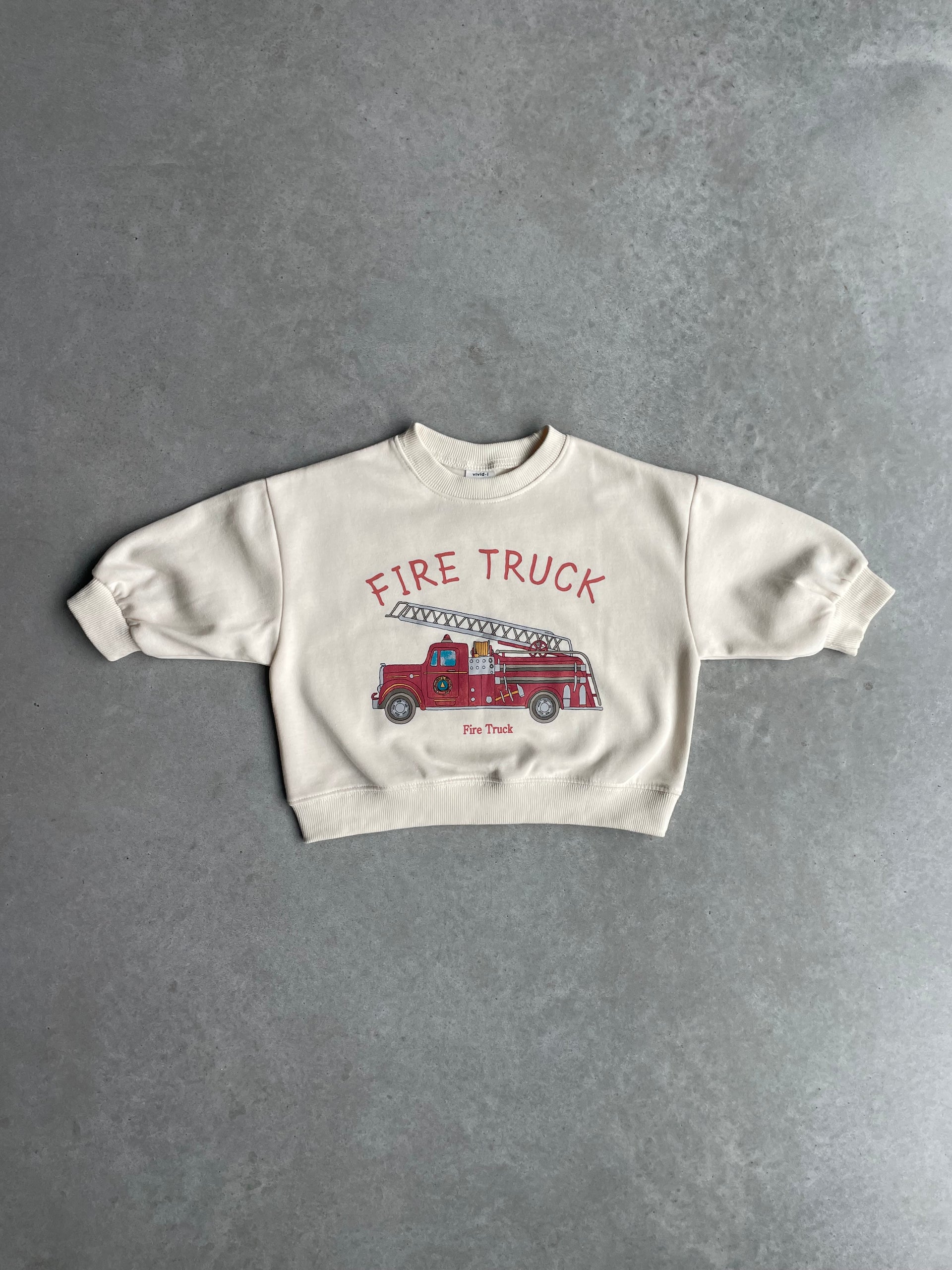Fire truck sweater