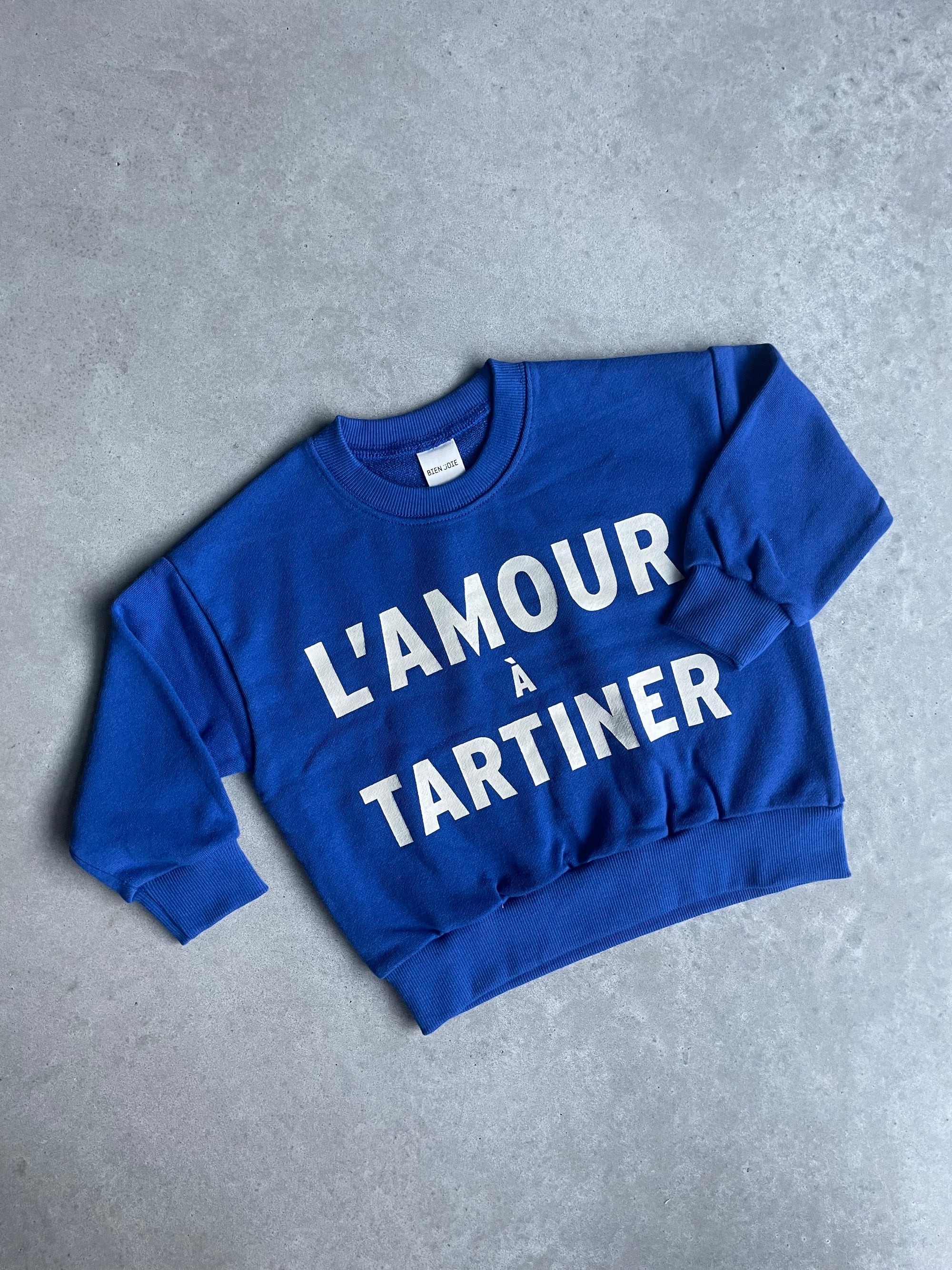 Oversized l'amour à tartiner sweater - blauw