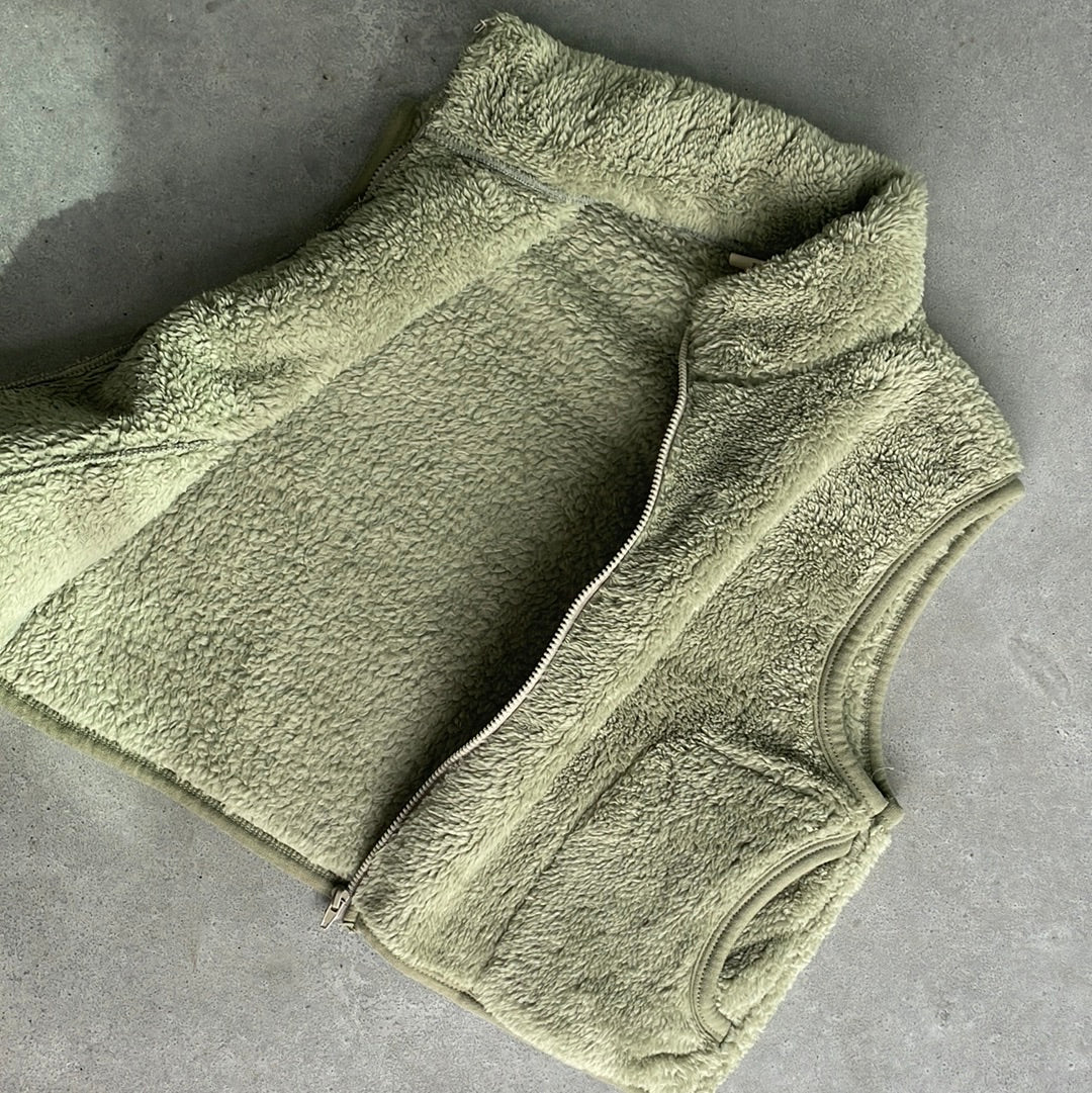 Superzachte fleece bodywarmer - groen