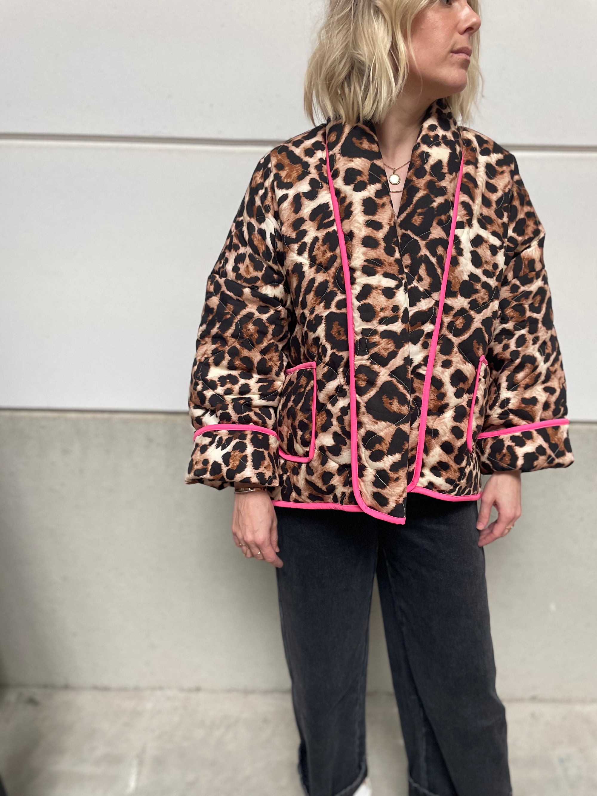 Oversized quilted leo jacket