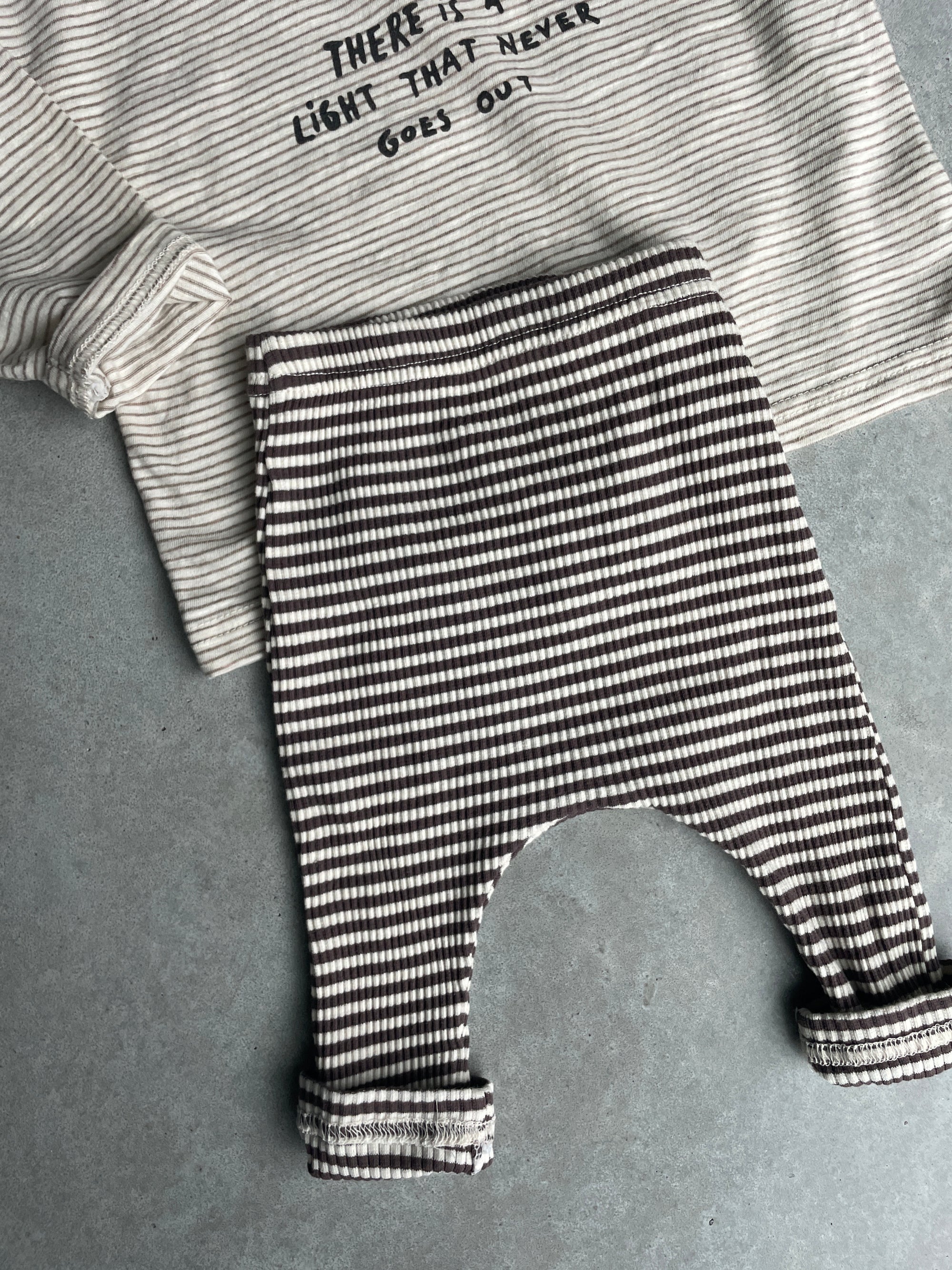 Bebe striped leggings - bruin