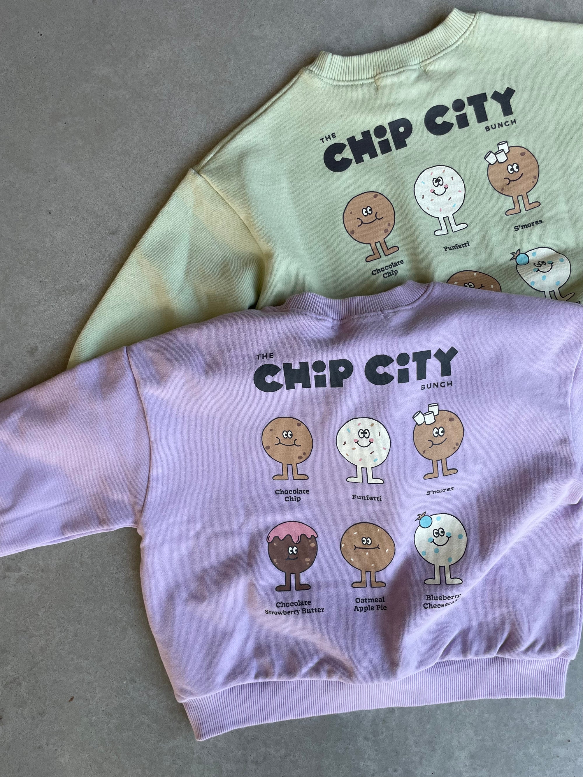 Oversized Chip City sweater - paars