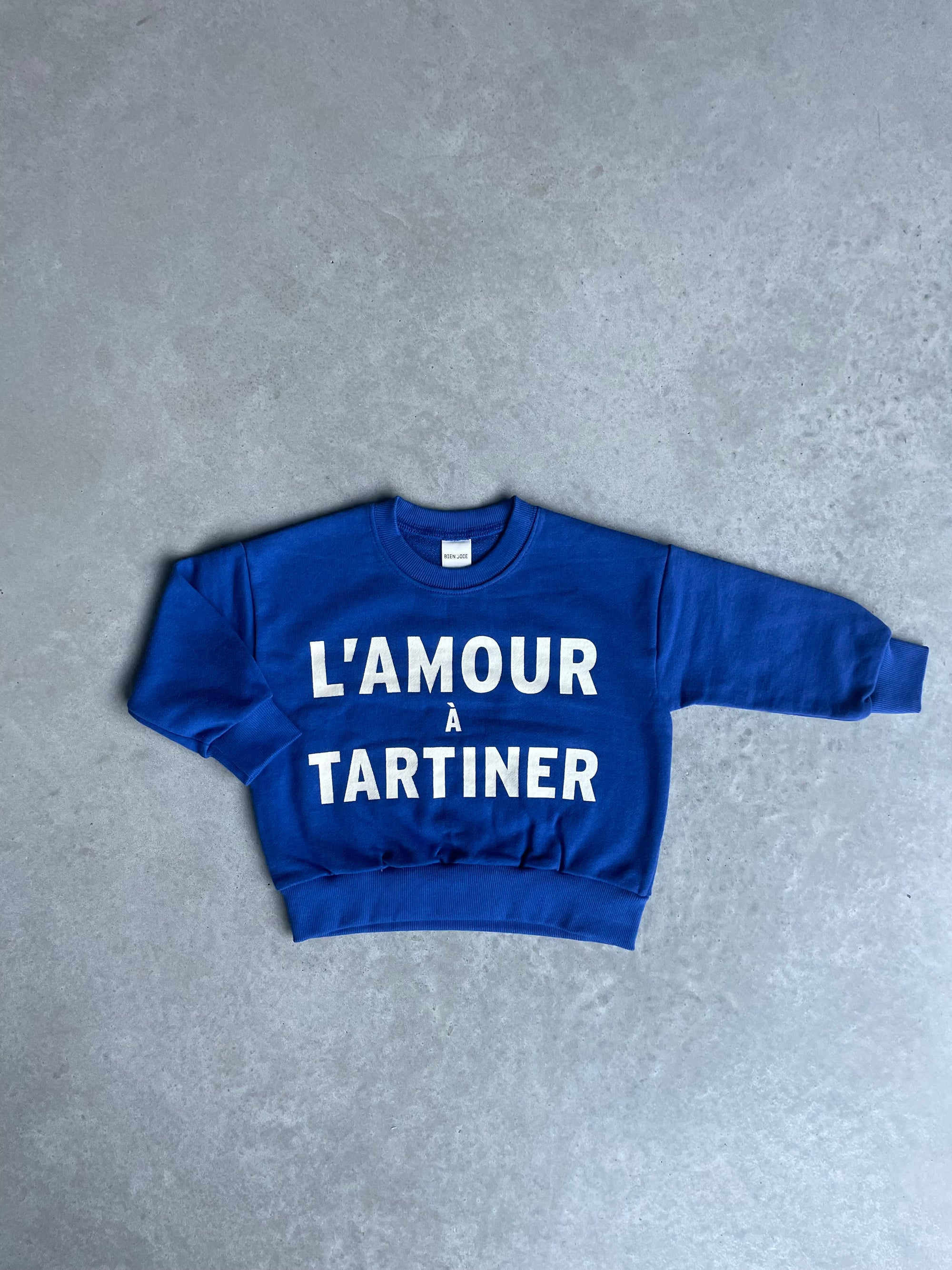 Oversized l'amour à tartiner sweater - blauw