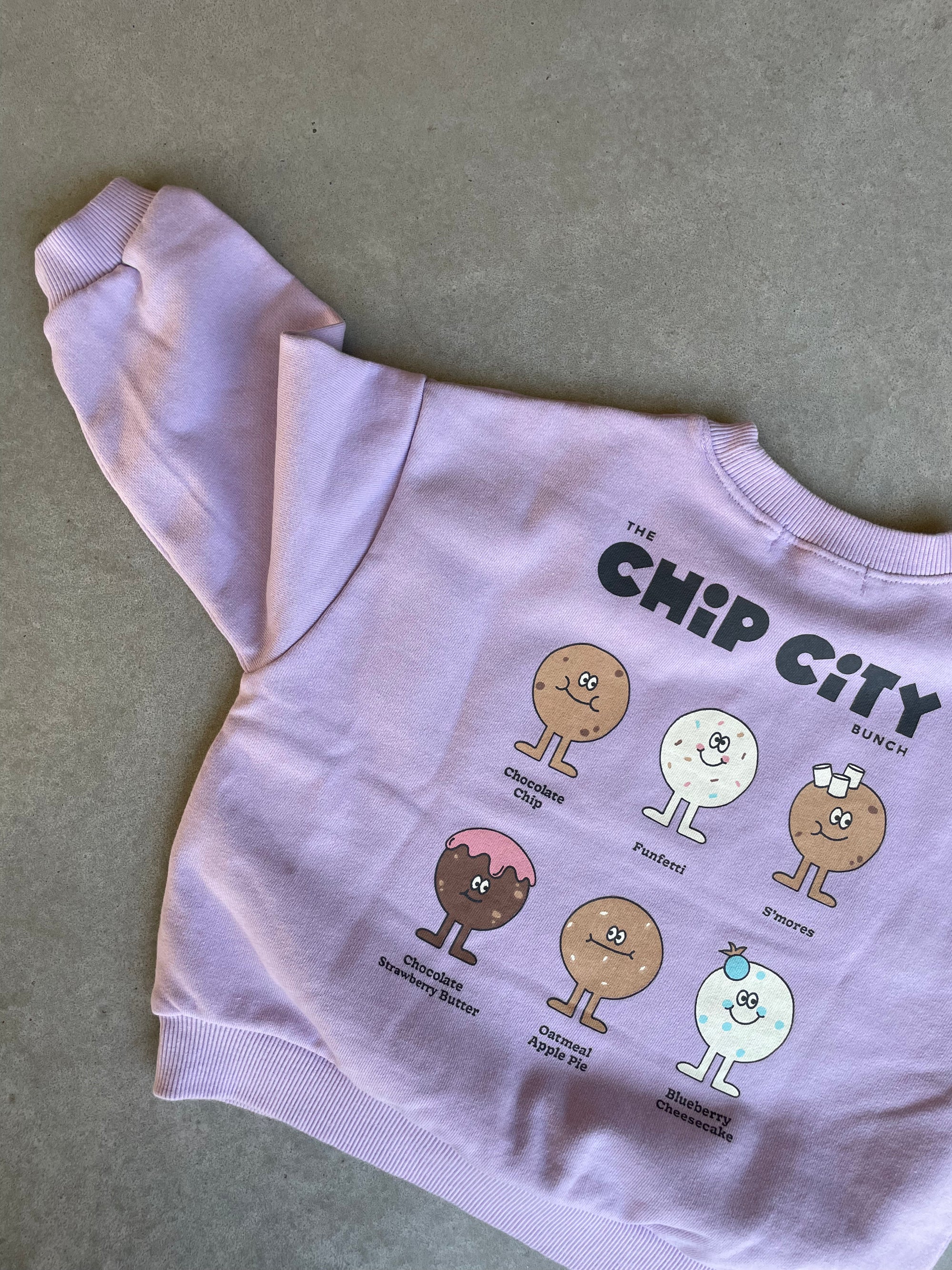 Oversized Chip City sweater - paars