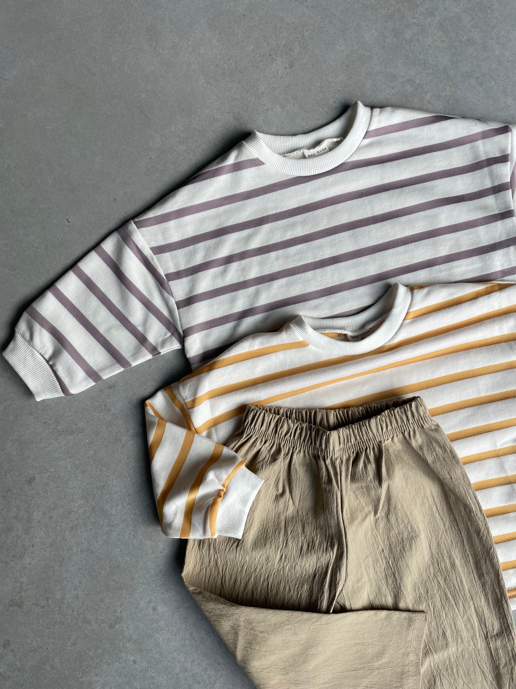 Striped set - paars