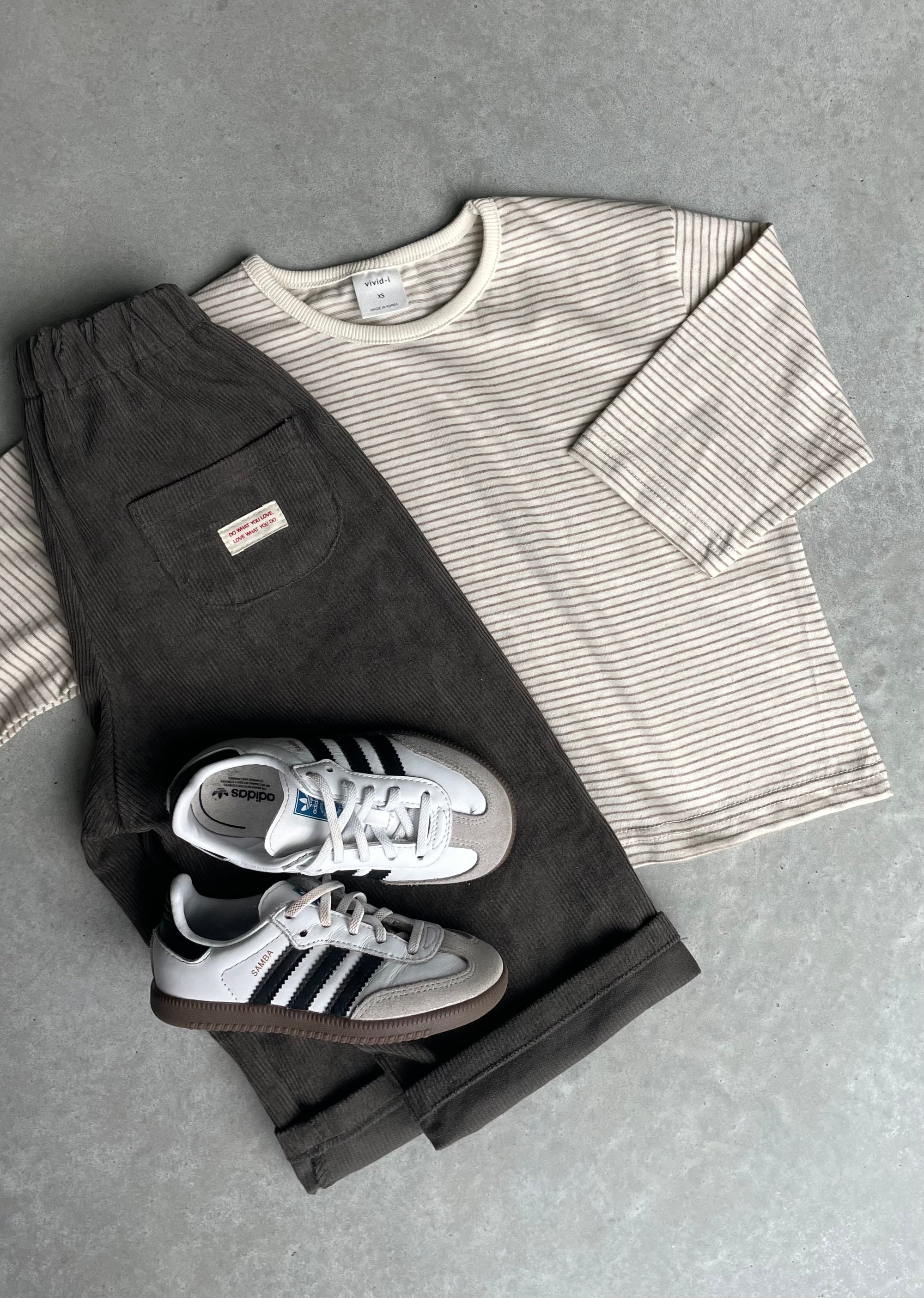 Striped tee - beige