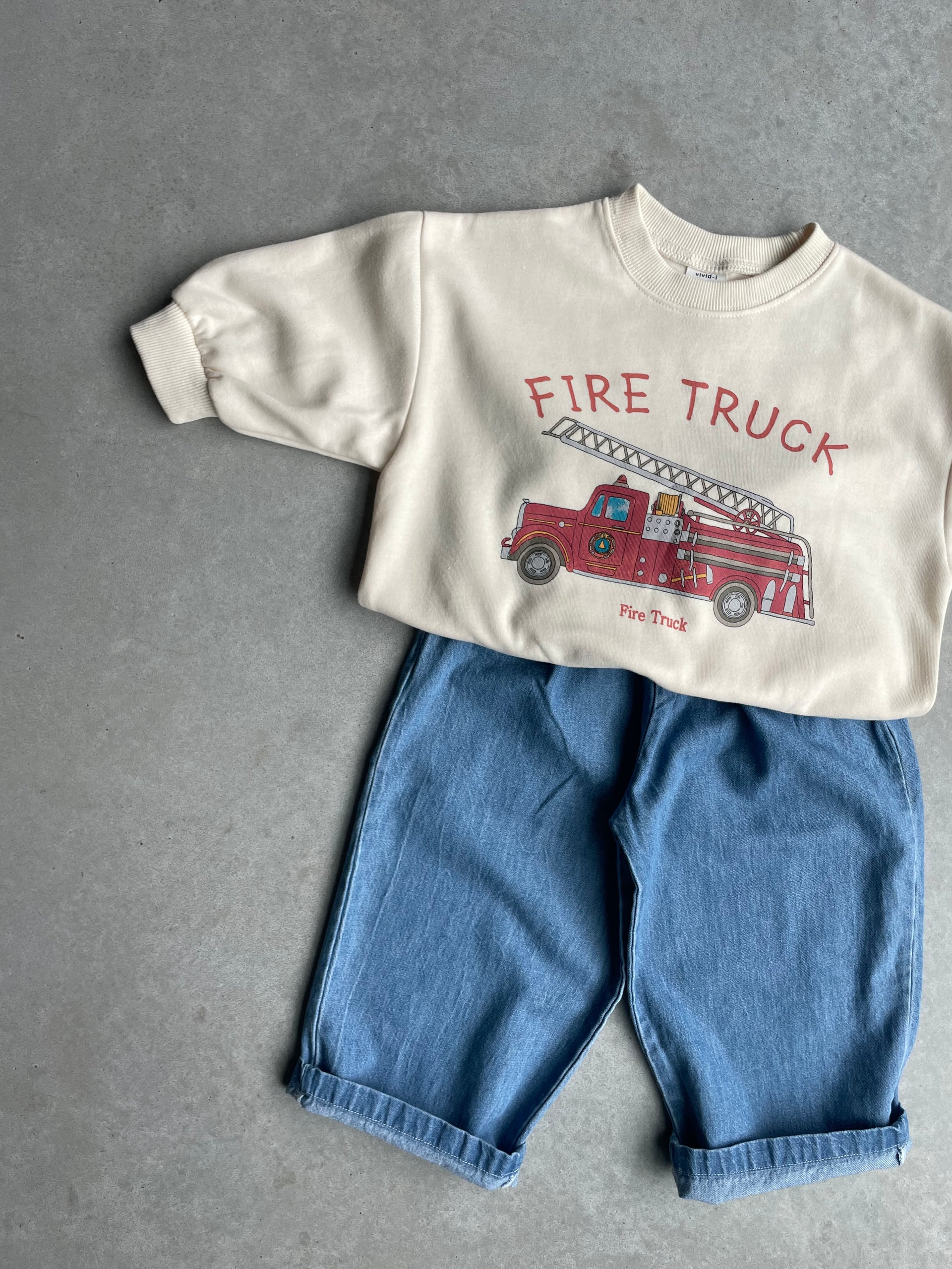 Fire truck sweater