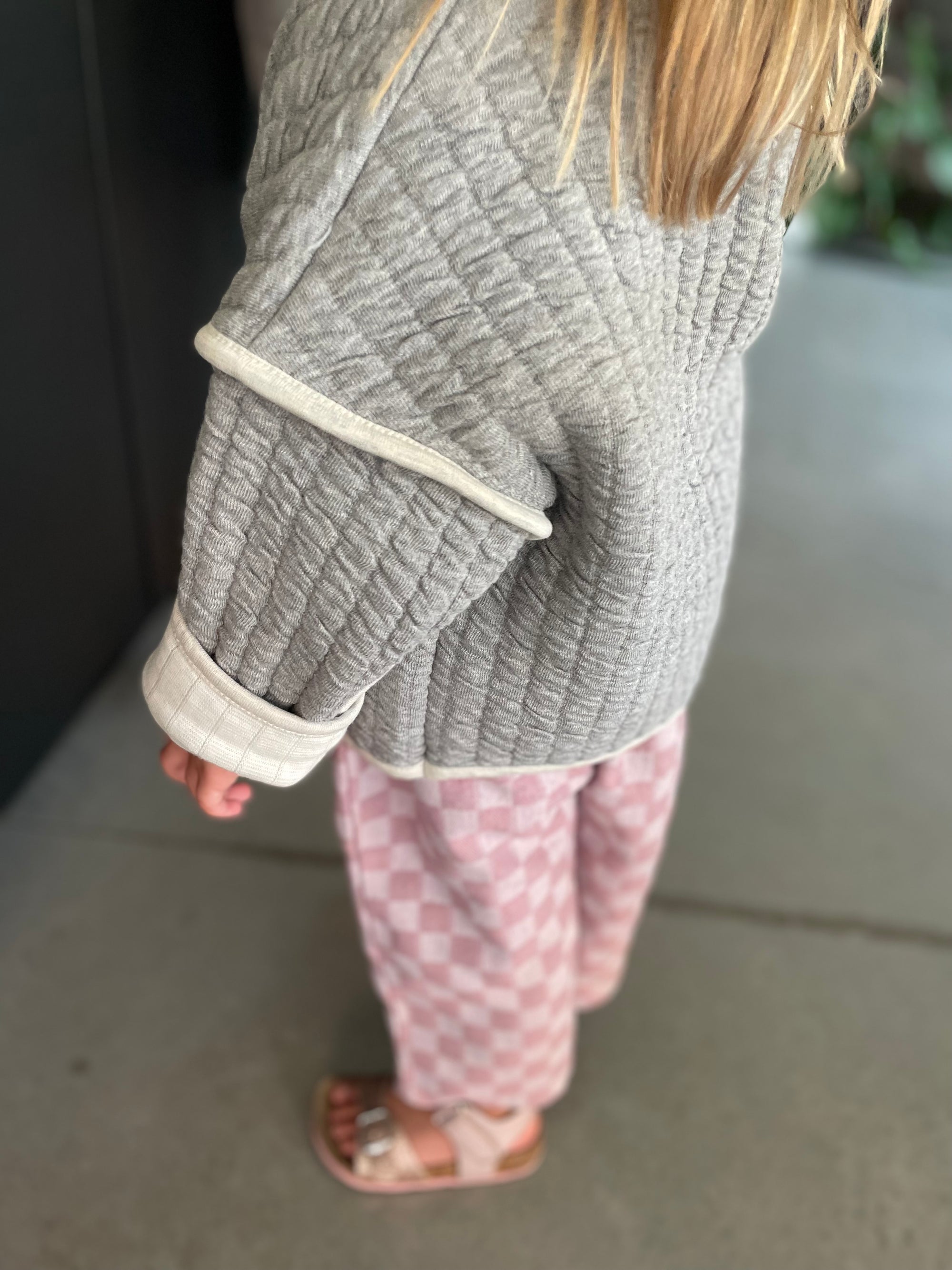 Wrinkled cardigan - grijs