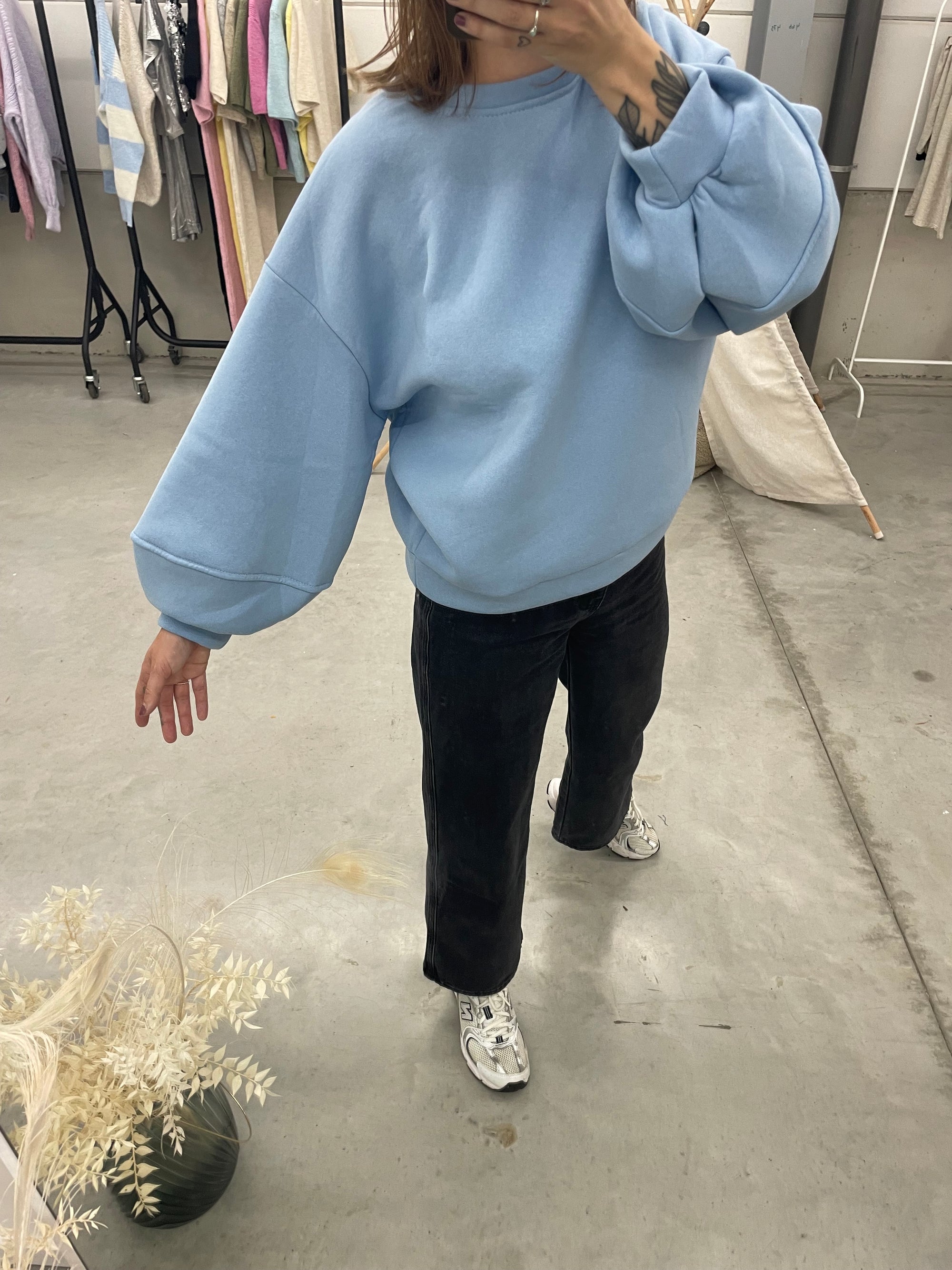 Oversized sweater met ballonmouwen