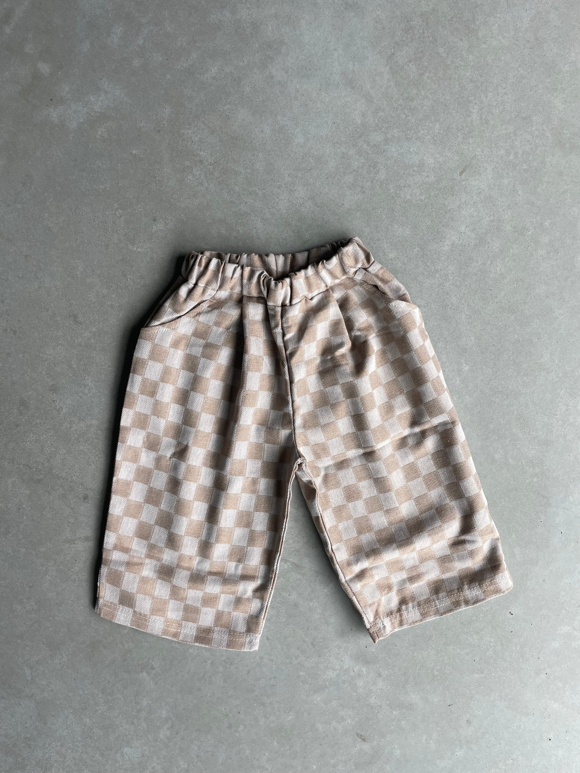 Checkered pants - beige