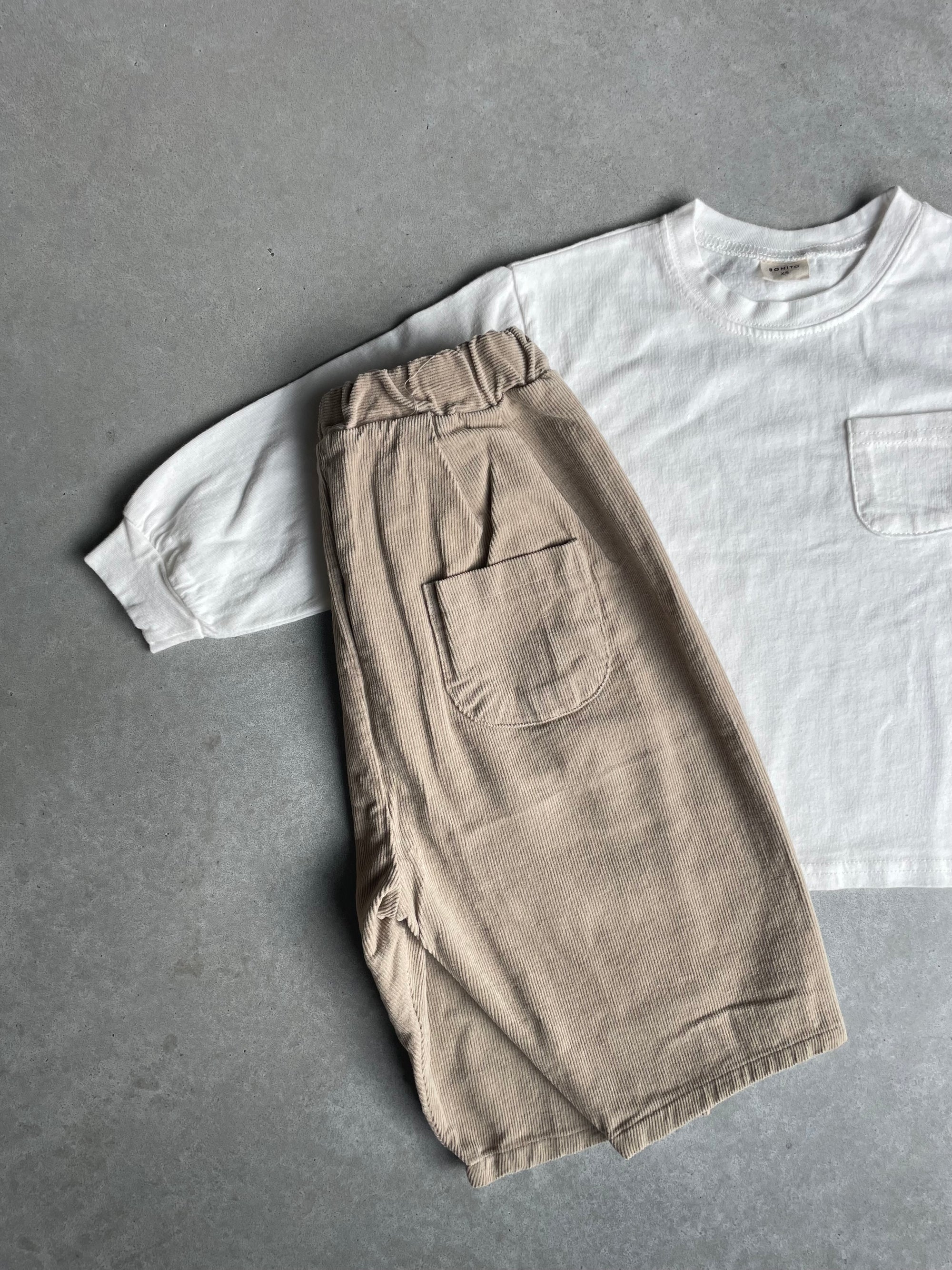 Piping pocket tee - wit