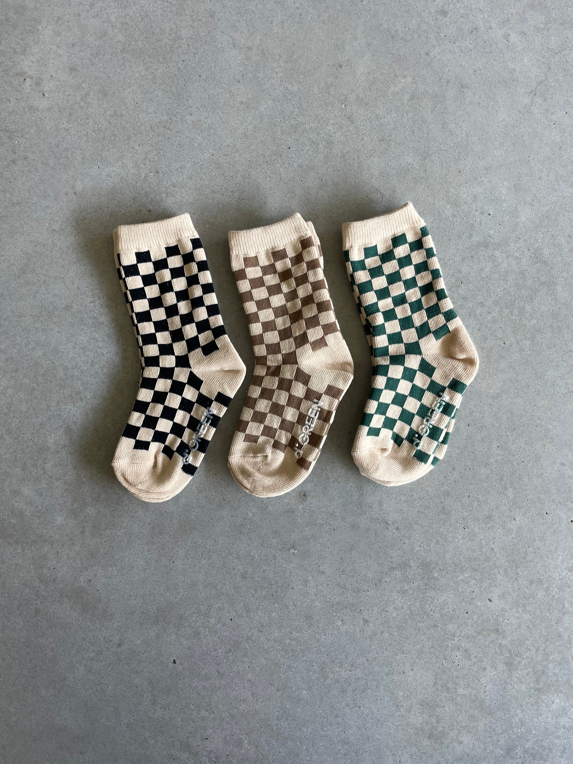 Checkered socks - set van 3 paar