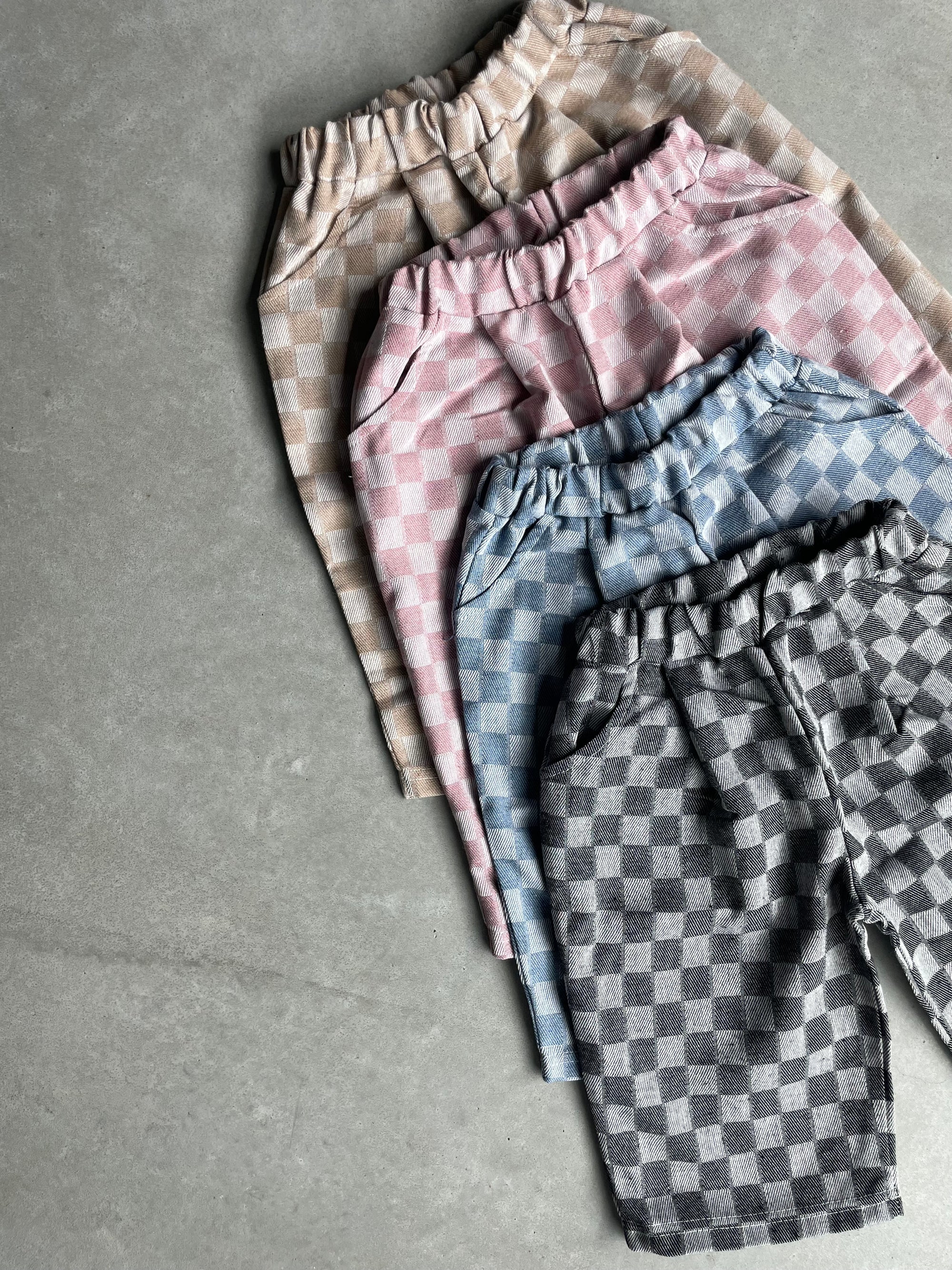 Checkered pants - blauw