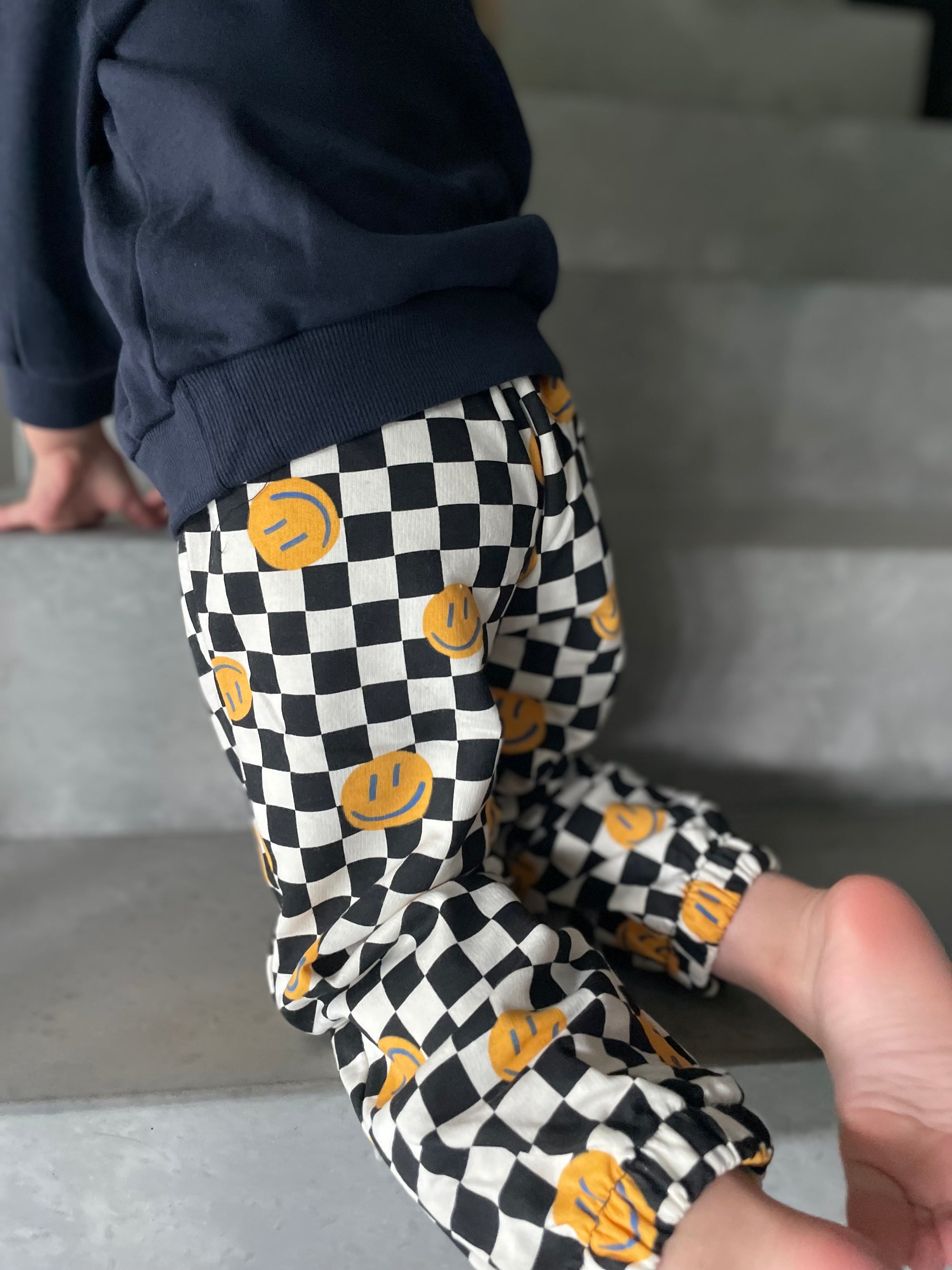 Smiley jogging pants - zwart