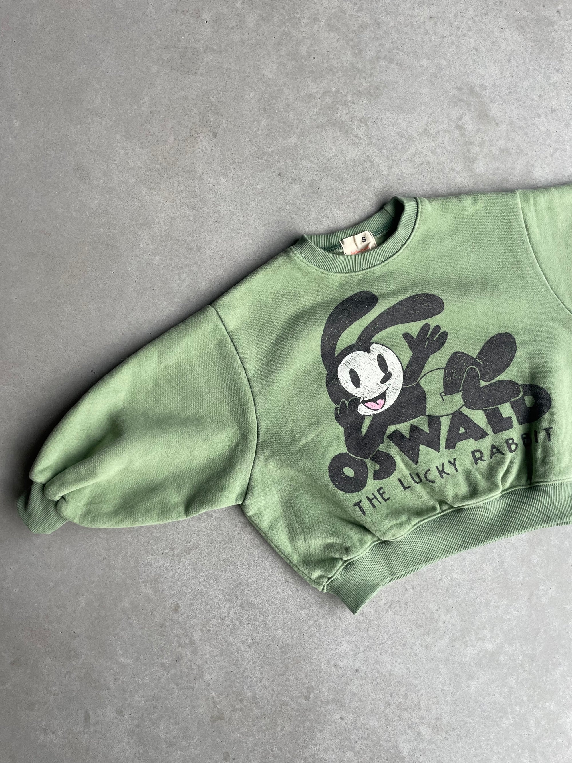 Oversized lucky rabbit sweater - groen