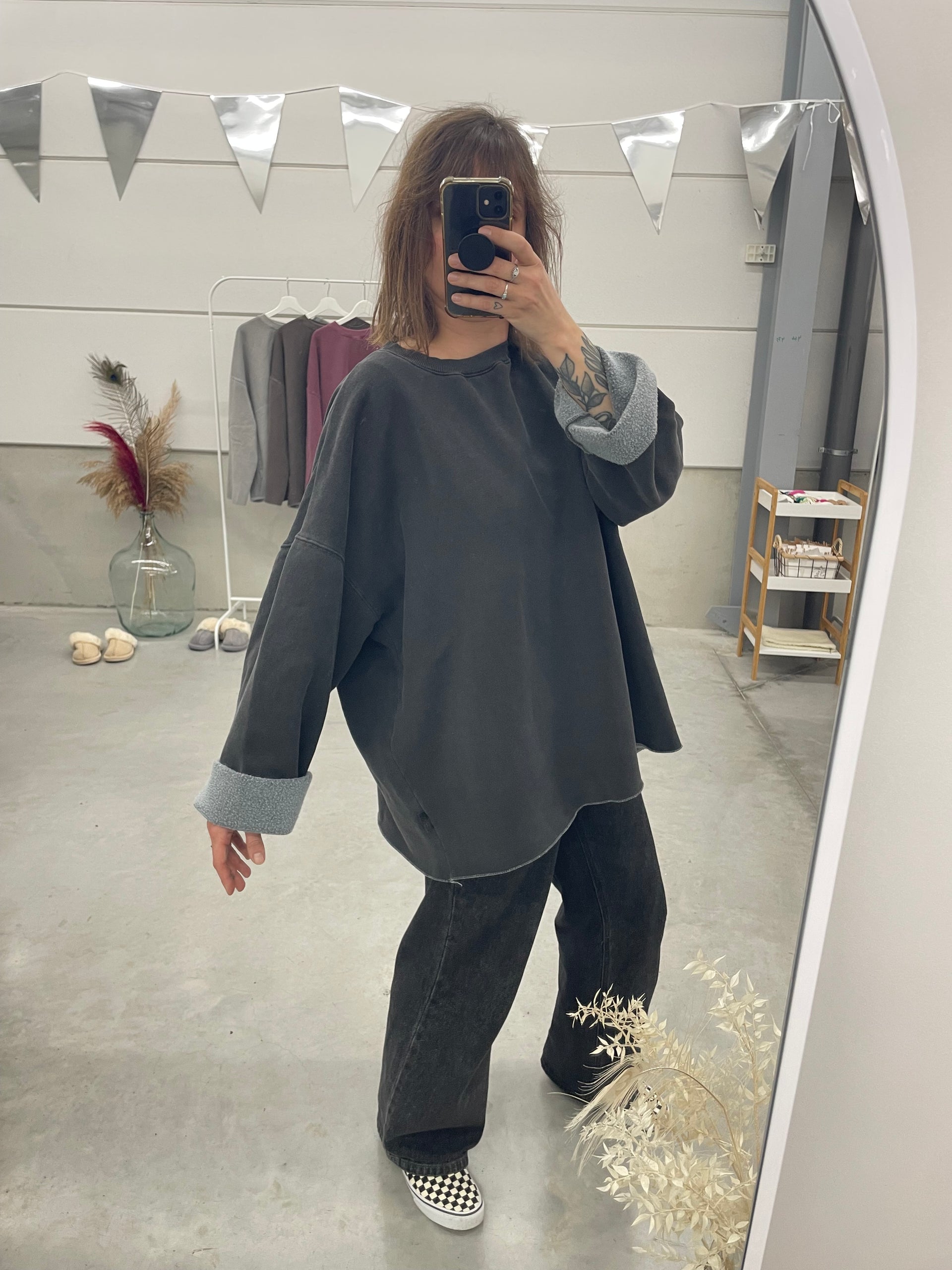 Oversized washed sweater