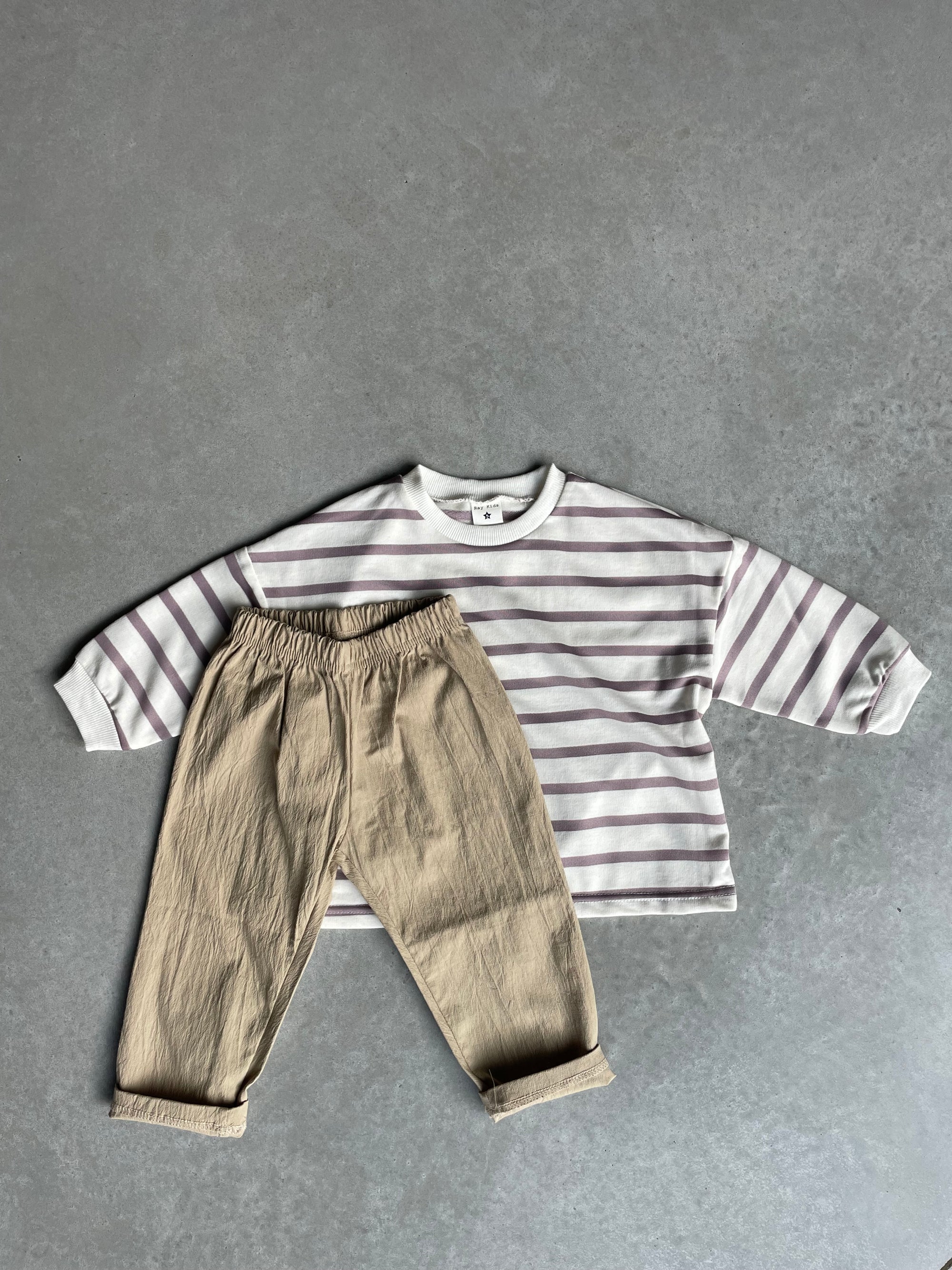 Striped set - paars