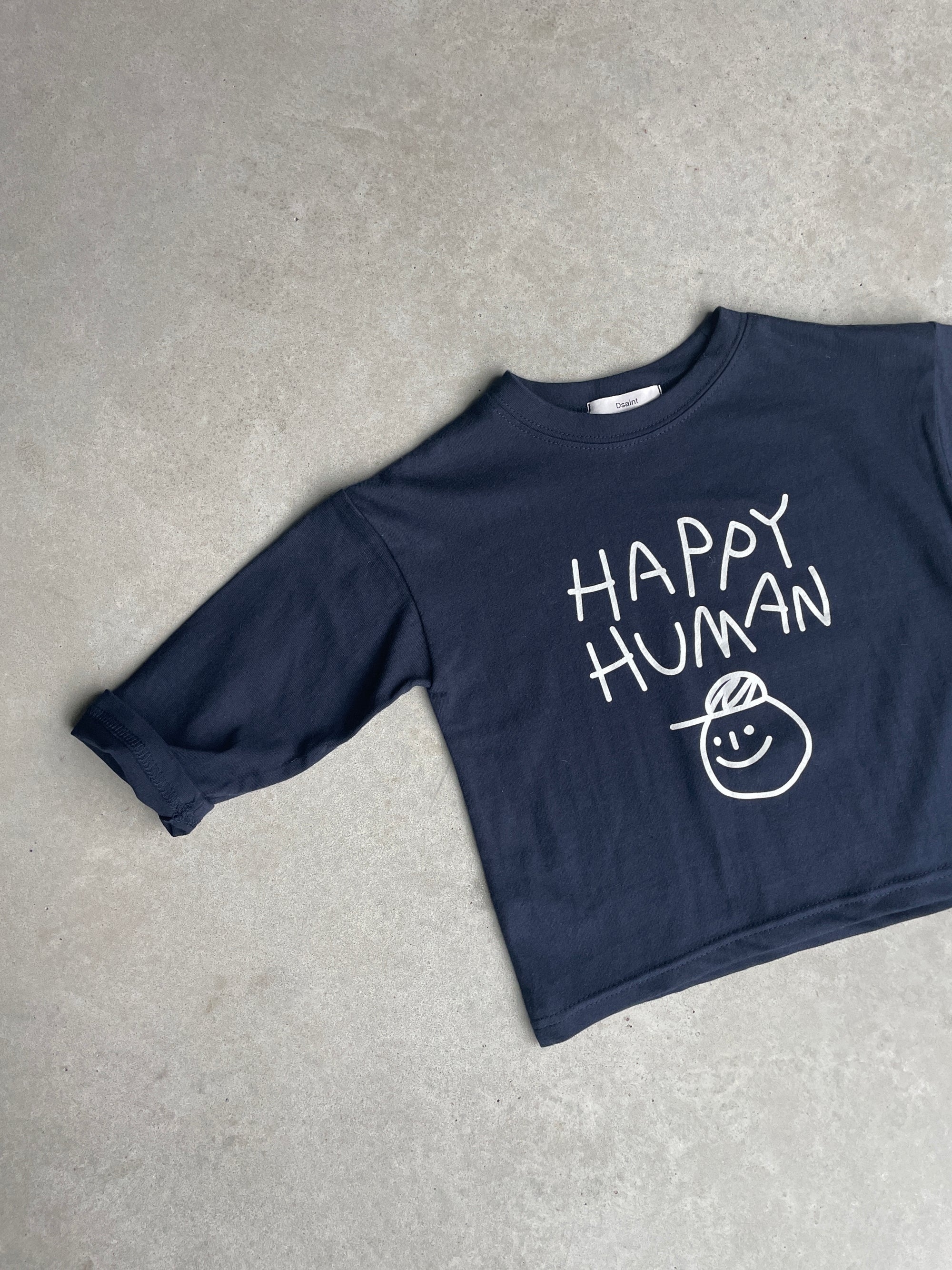 Happy human tee - navy