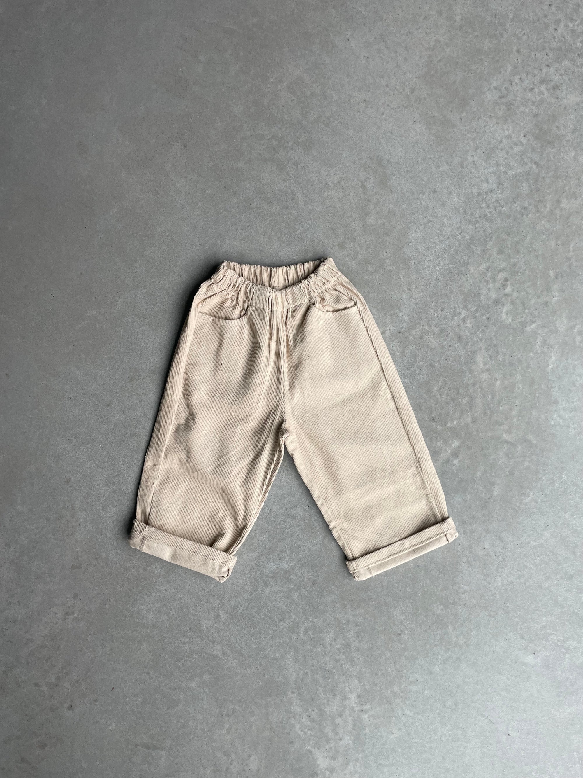 Rib pants - lichtbeige