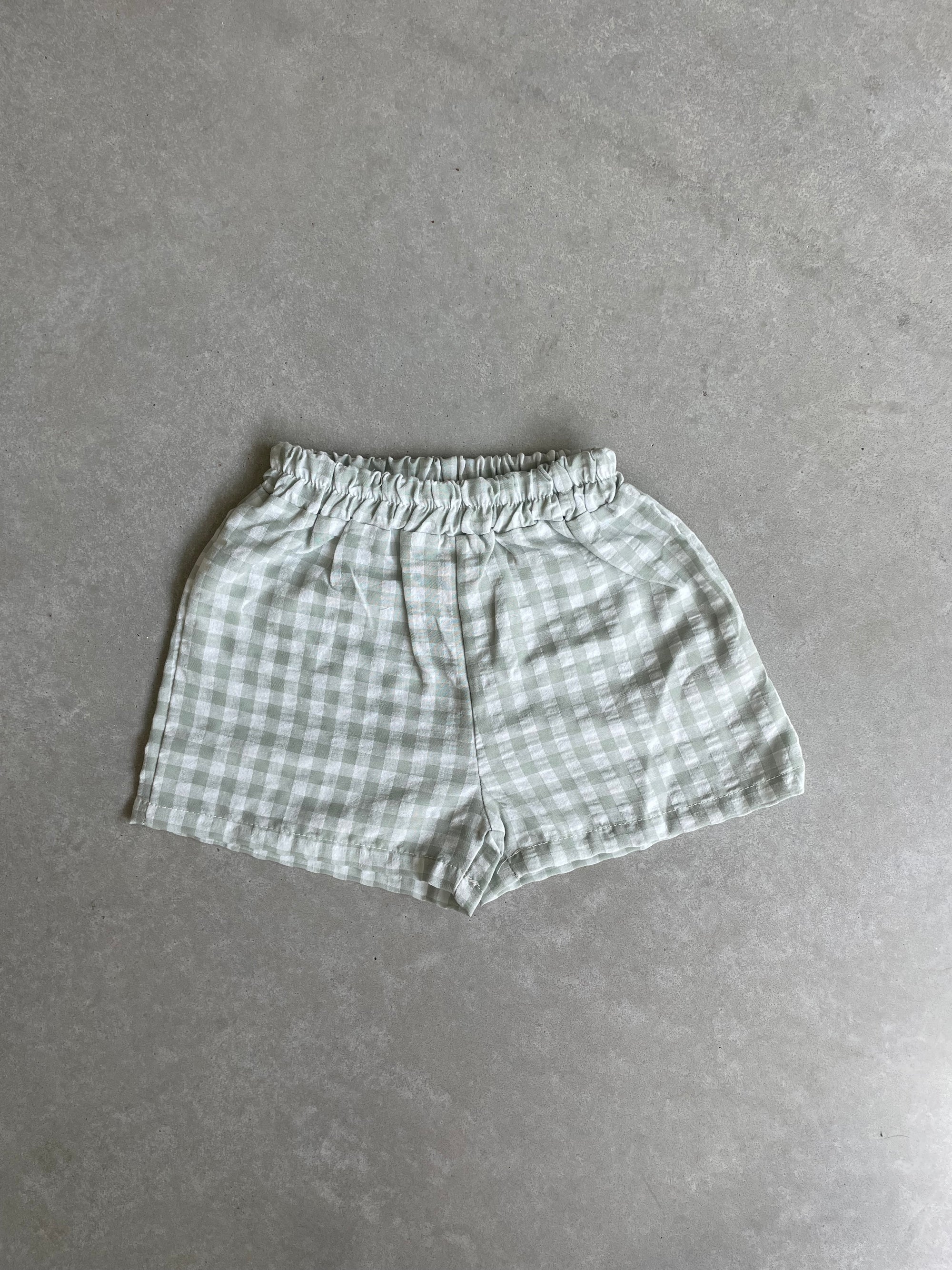 Checkered summer short - mint