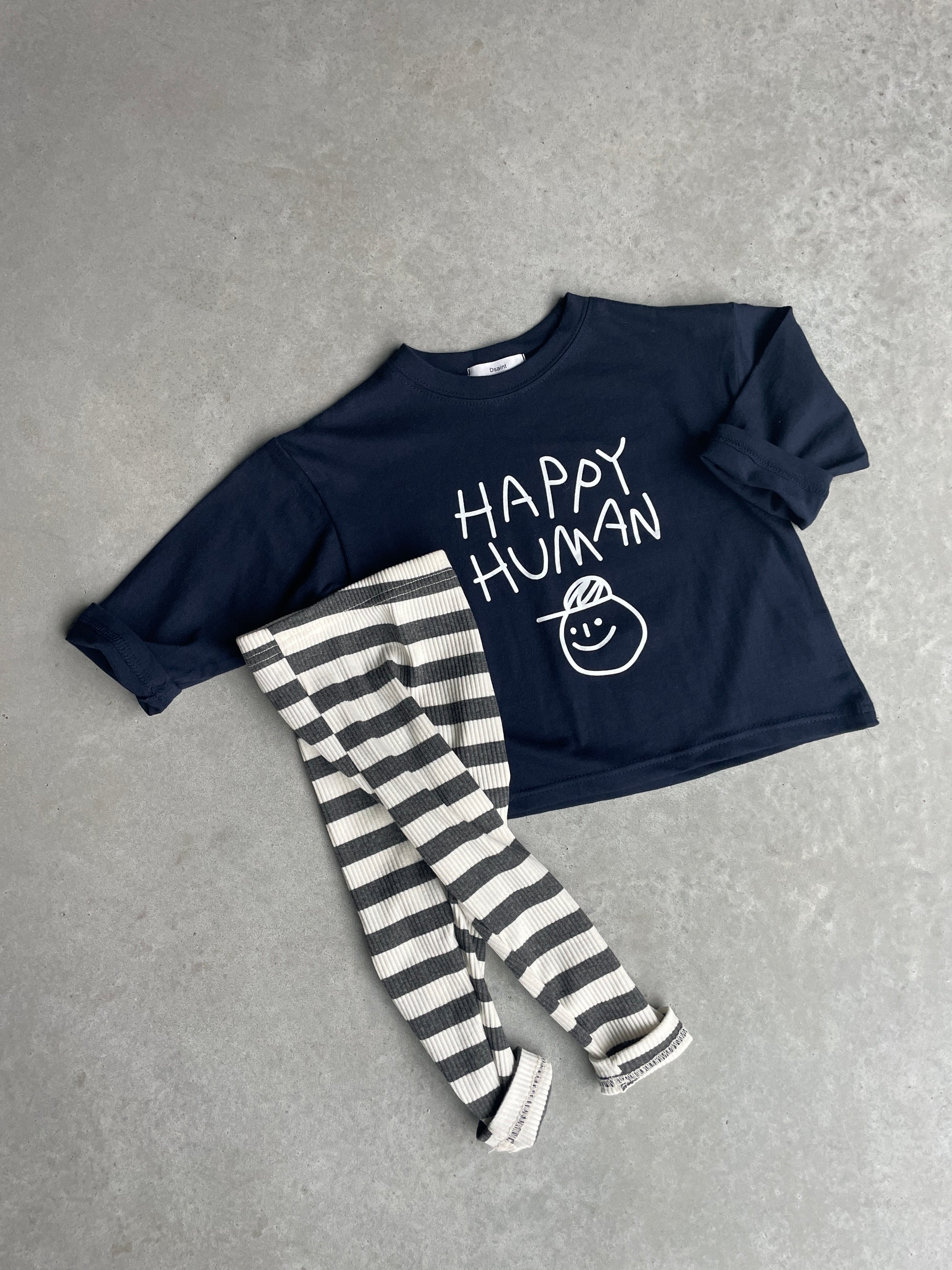 Happy human tee - navy