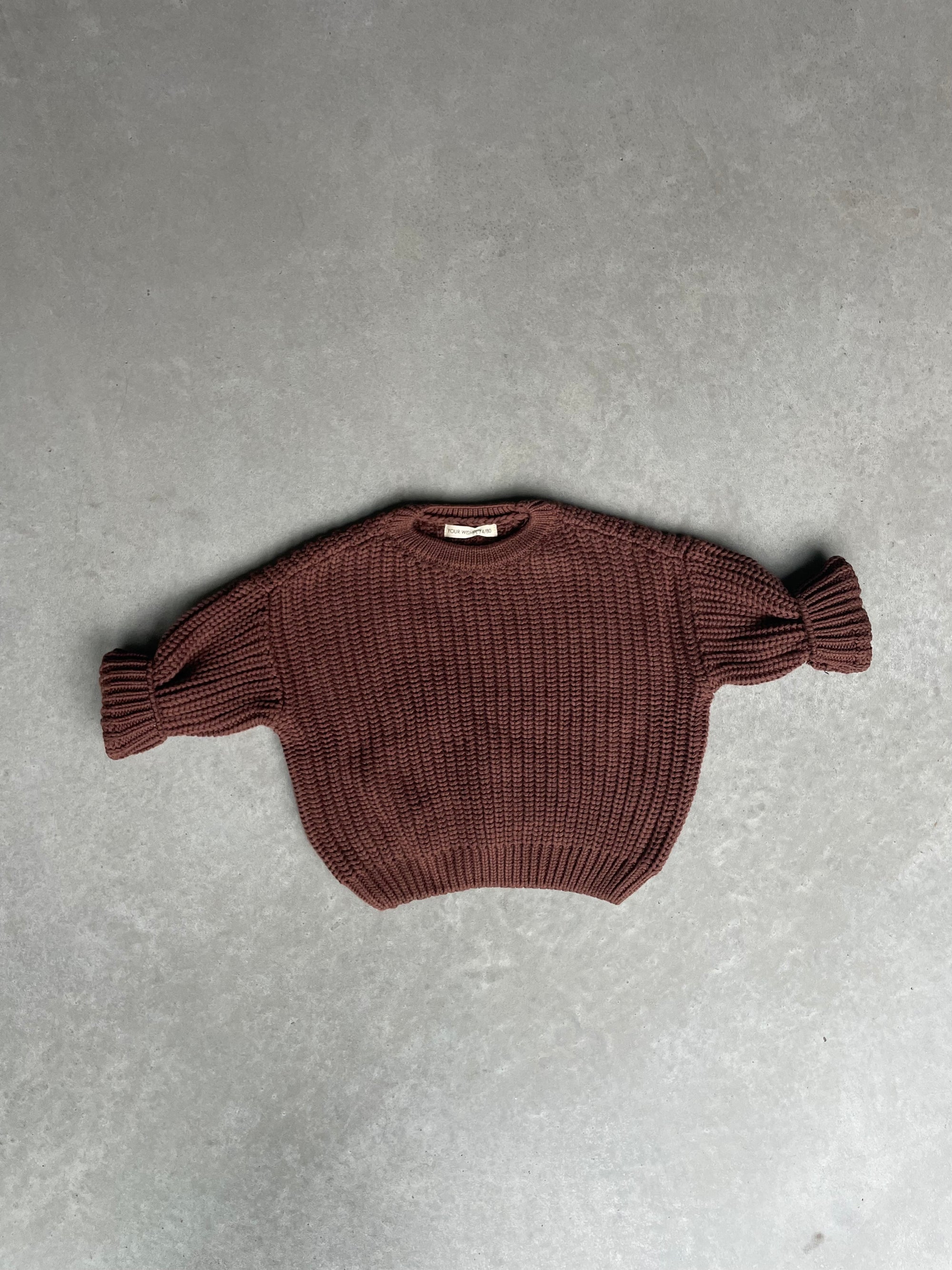 Oversized knitted sweater - donkerbruin