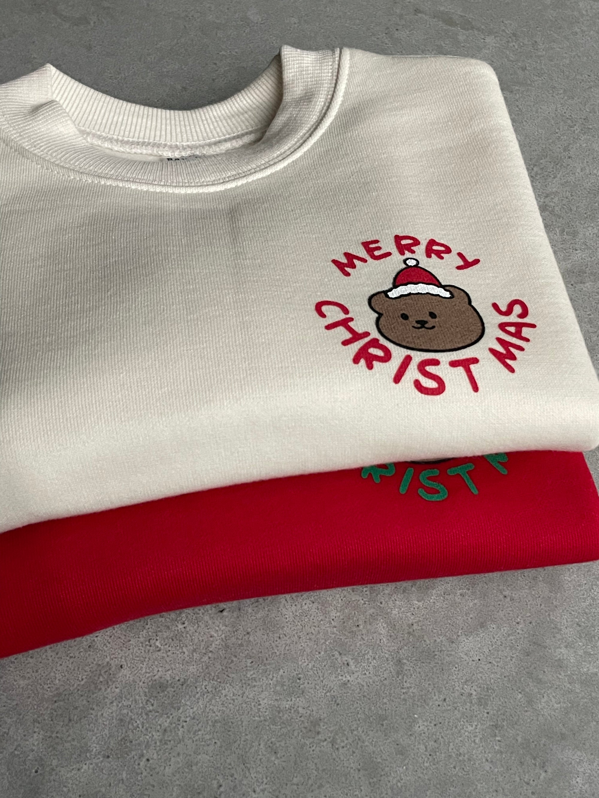 Merry Christmas fleece sweater - crème