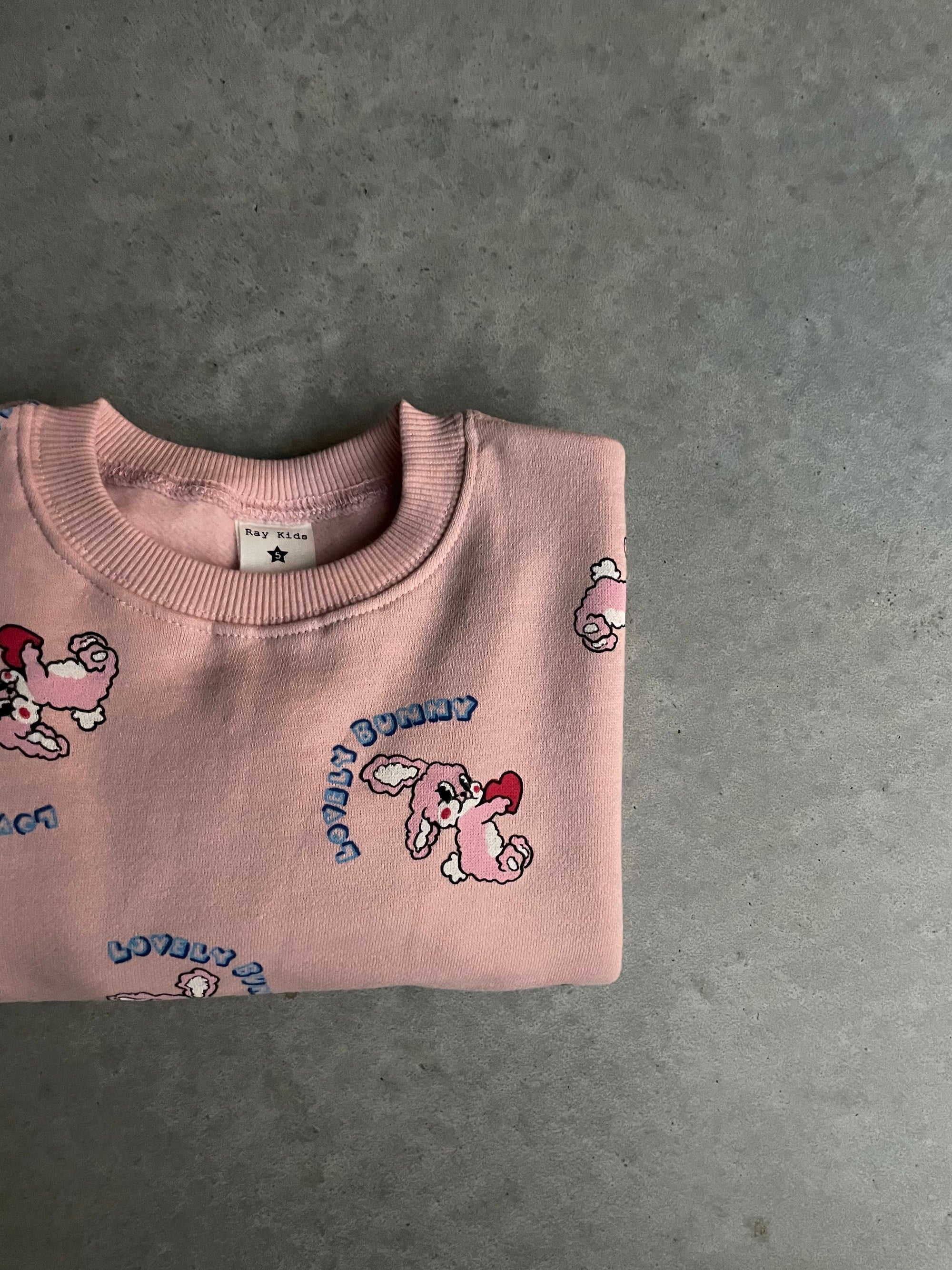 Bunny fleece sweater - roze