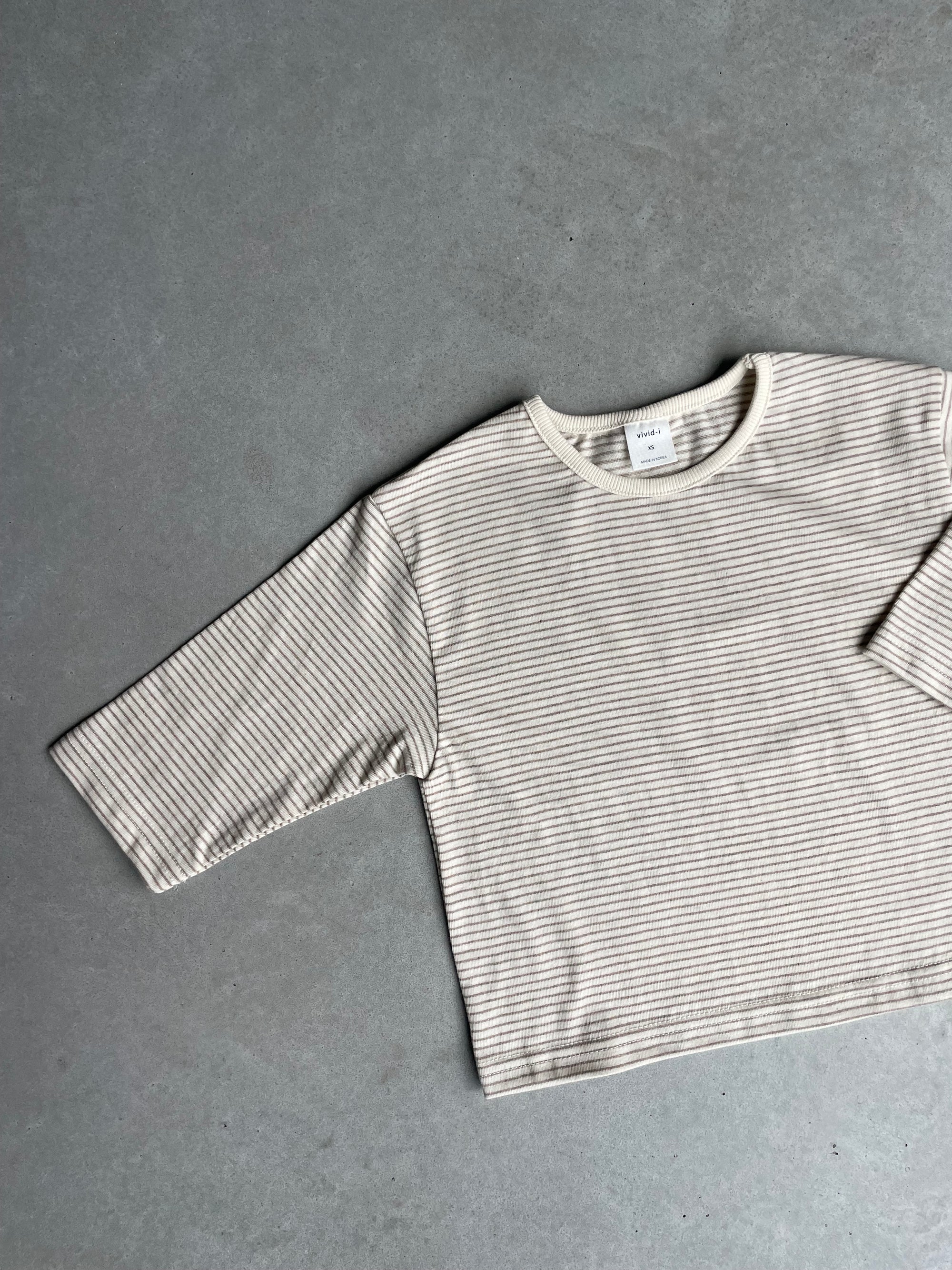 Striped tee - beige