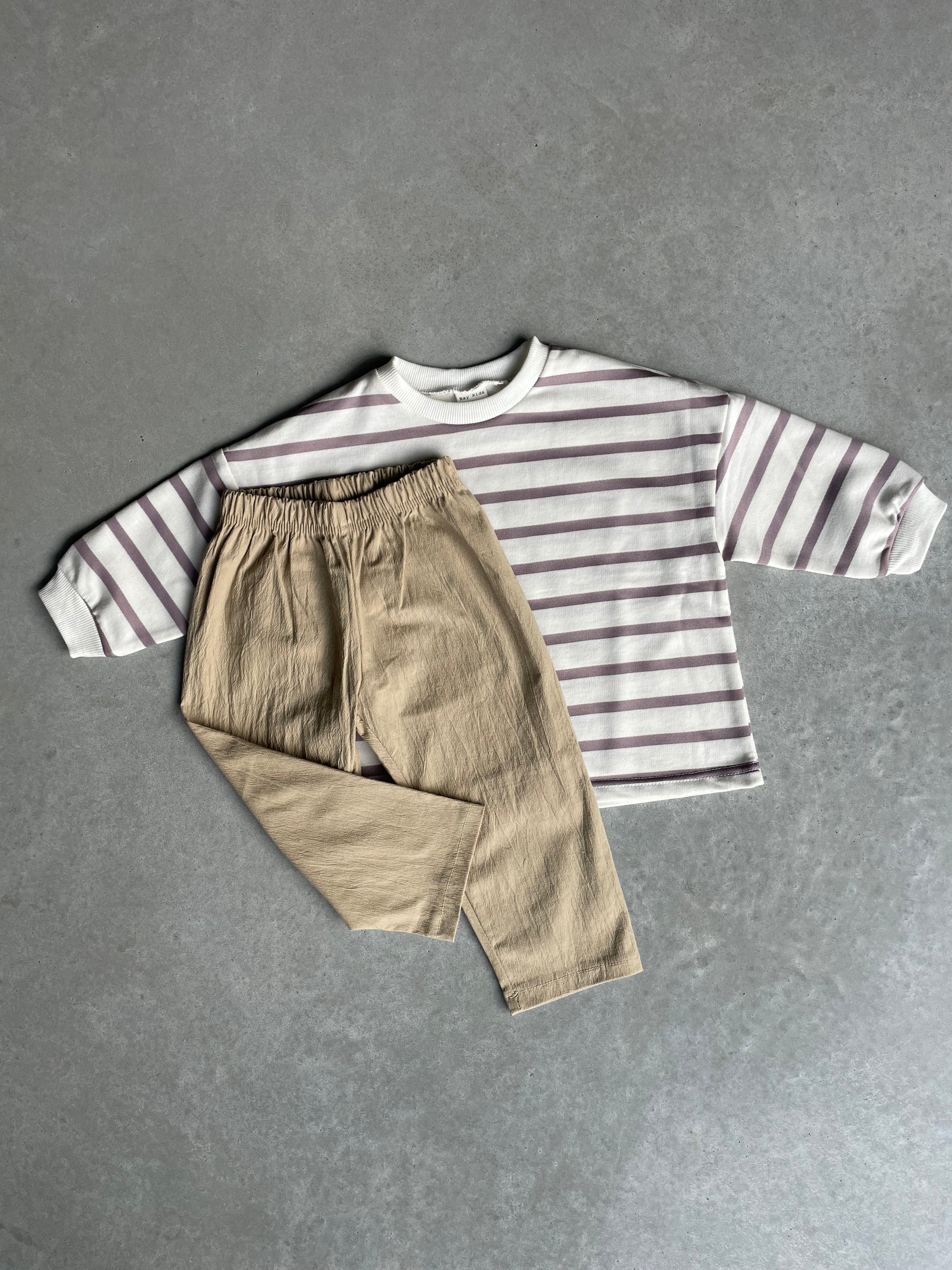 Striped set - paars