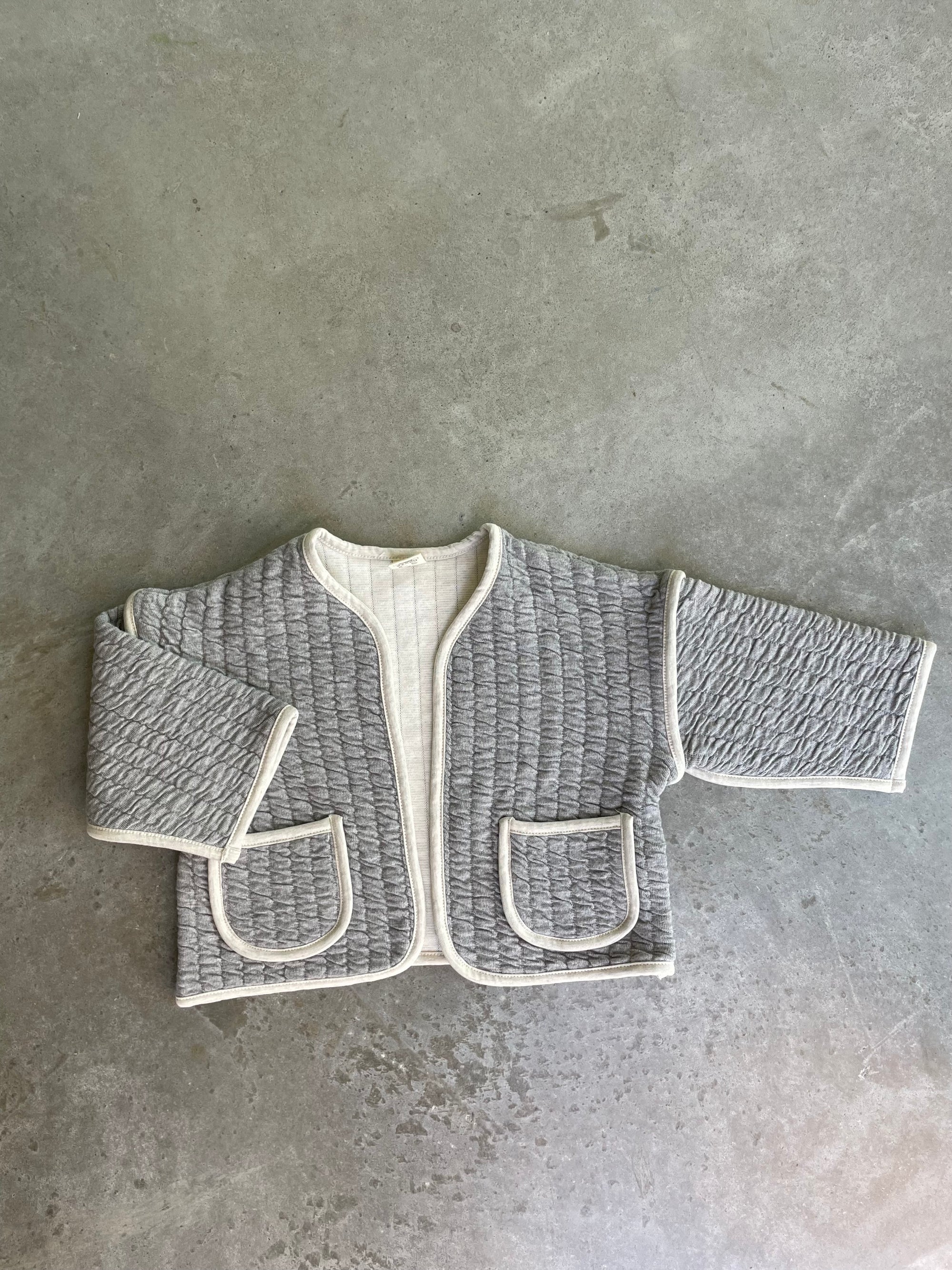 Wrinkled cardigan - grijs