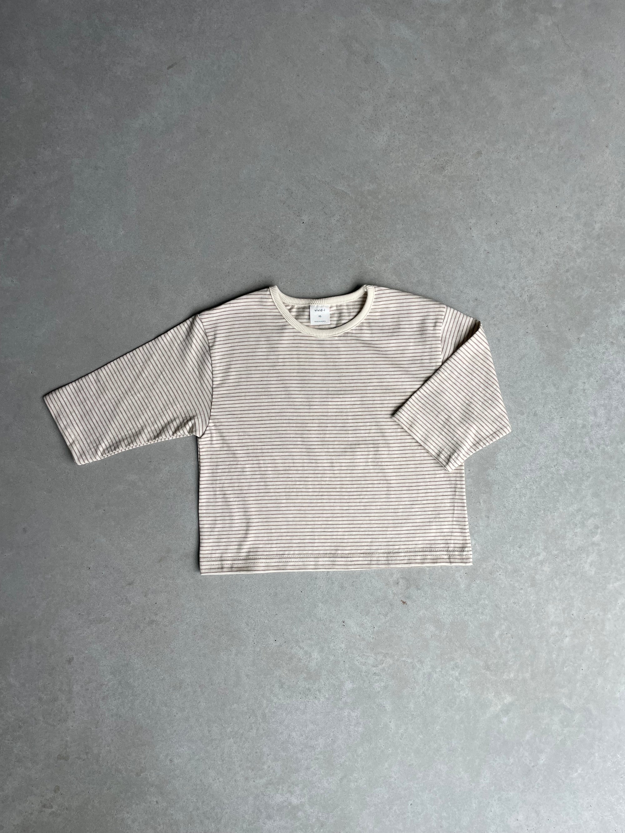 Striped tee - beige