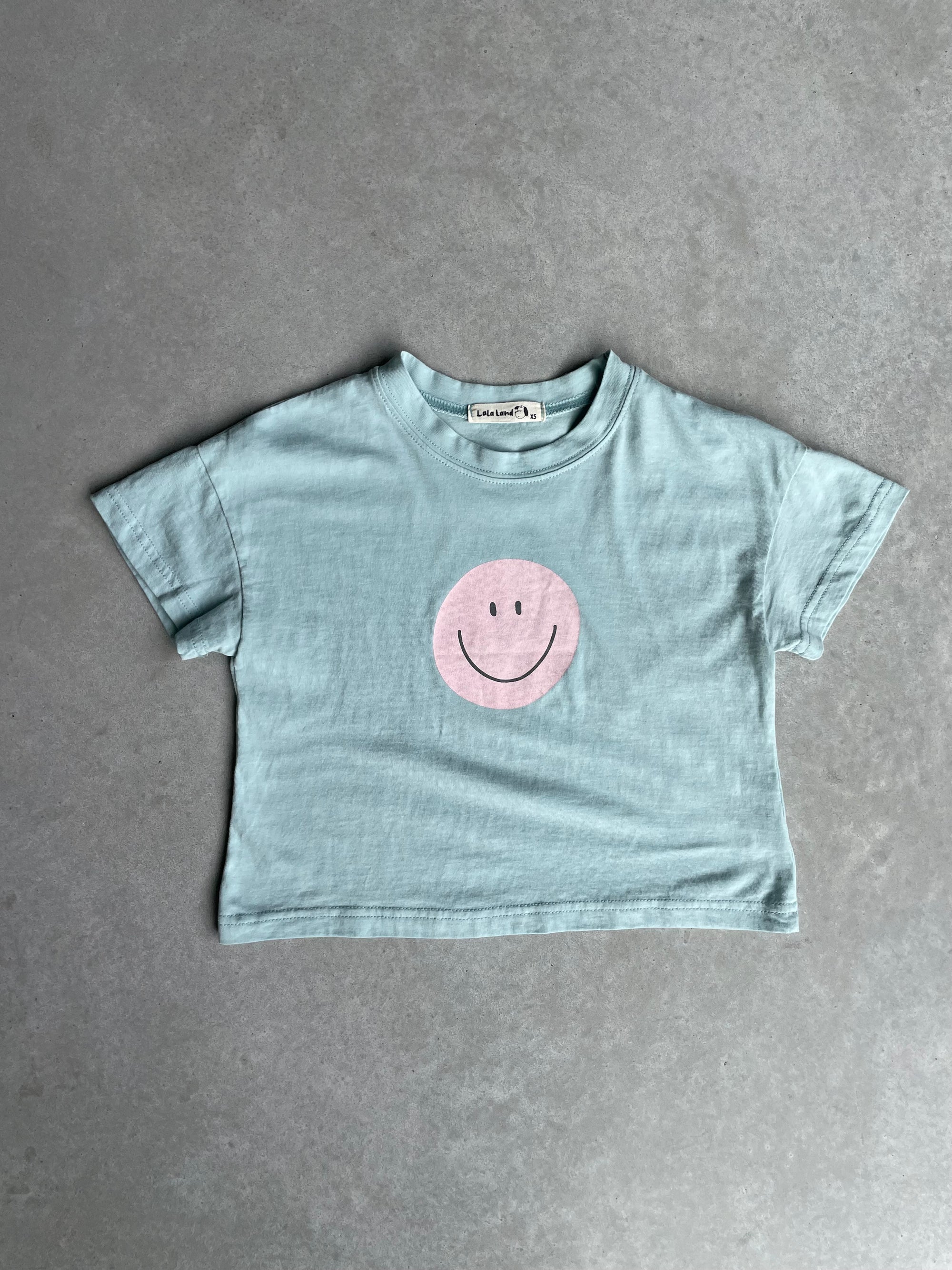 Smiley tee - blauw