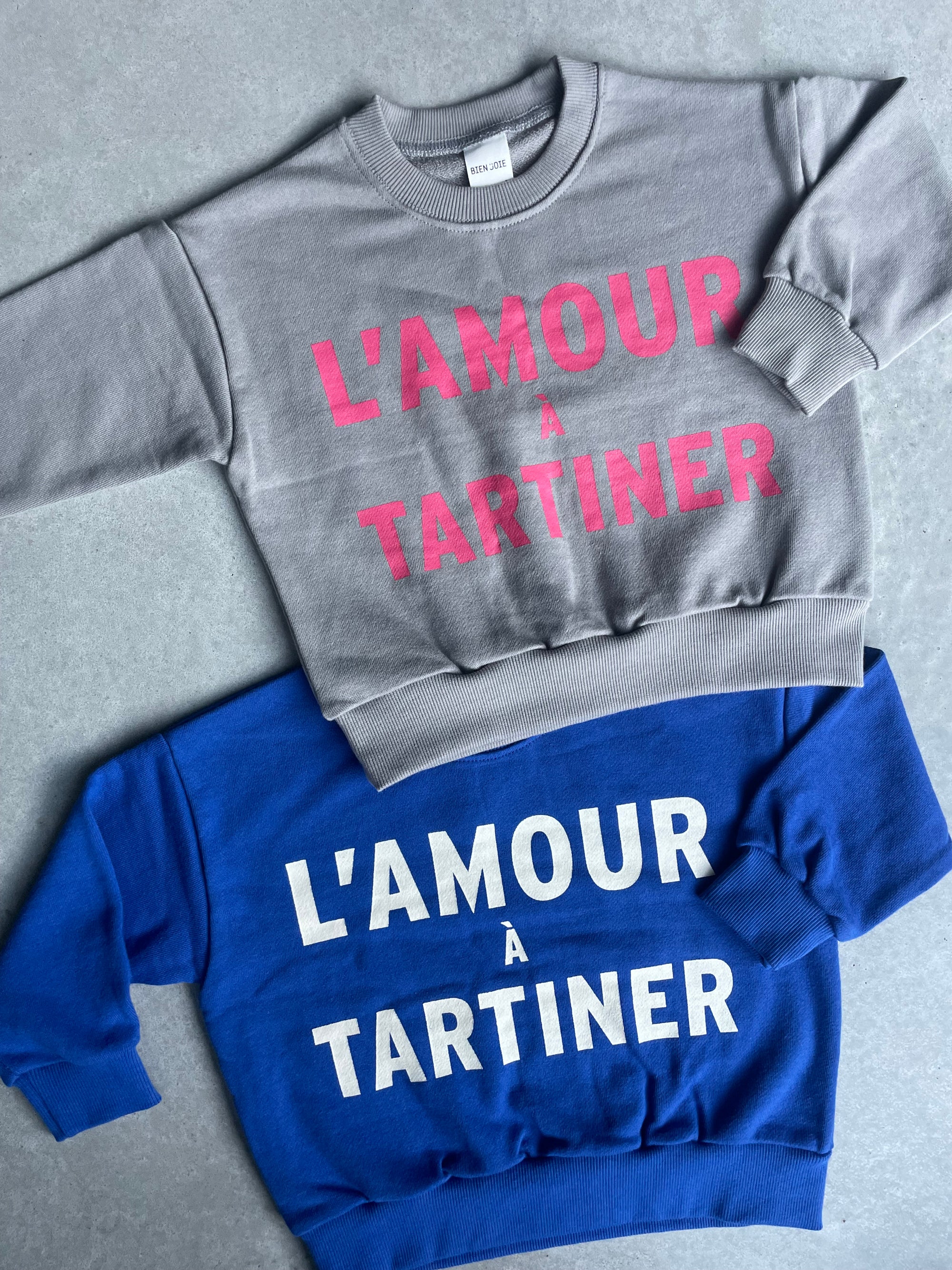 Oversized l'amour à tartiner sweater - grijs