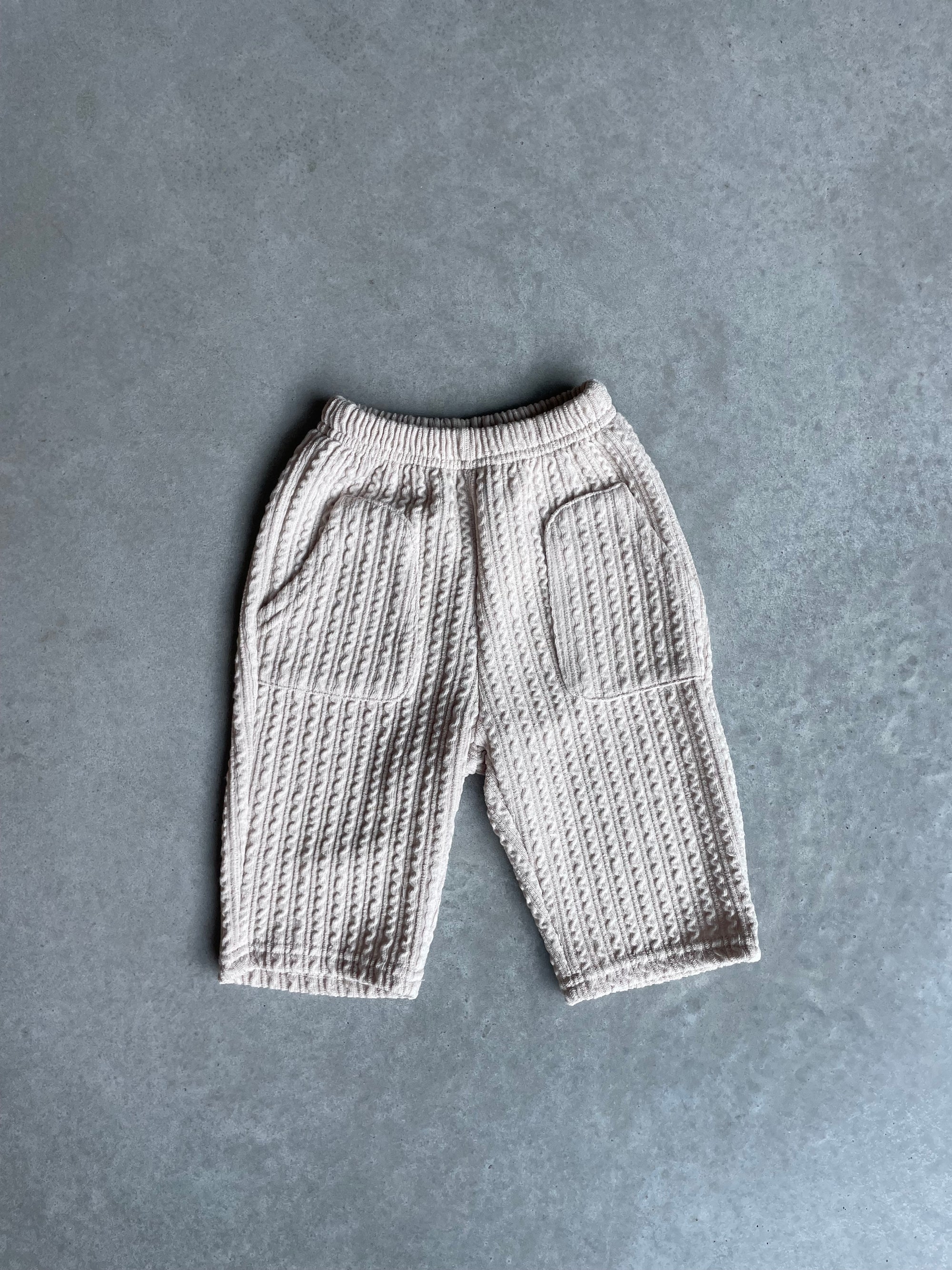 Relief pocket pants - lichtbeige