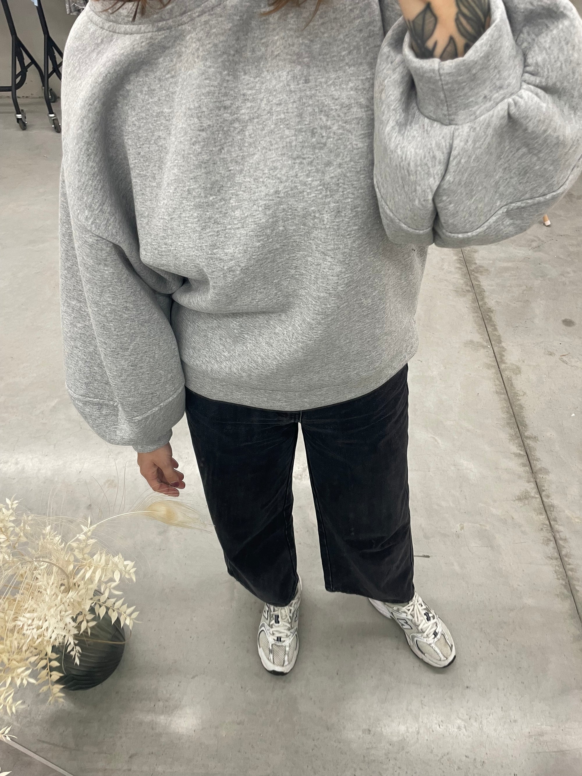 Oversized sweater met ballonmouwen