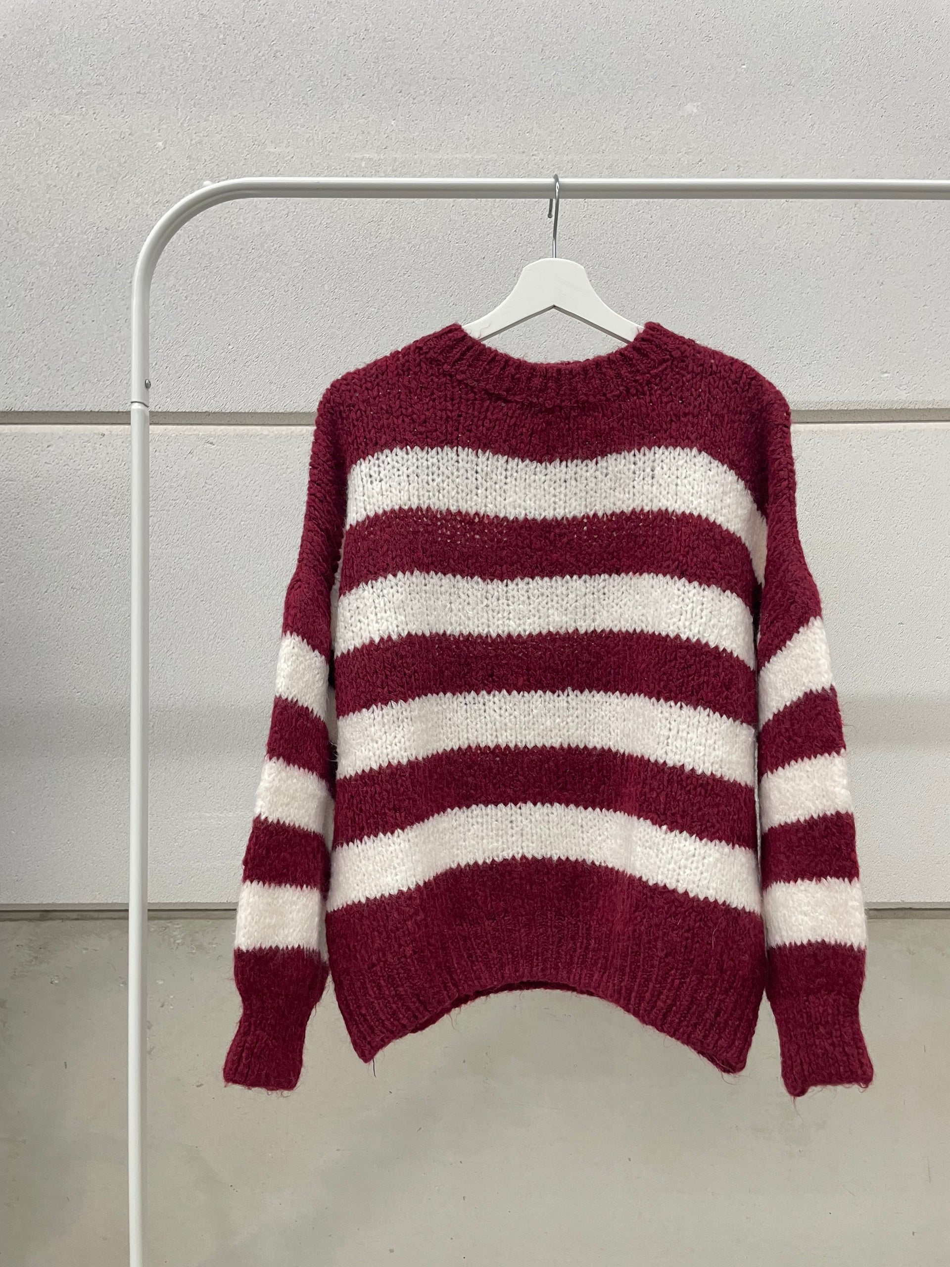 Striped knitted sweater