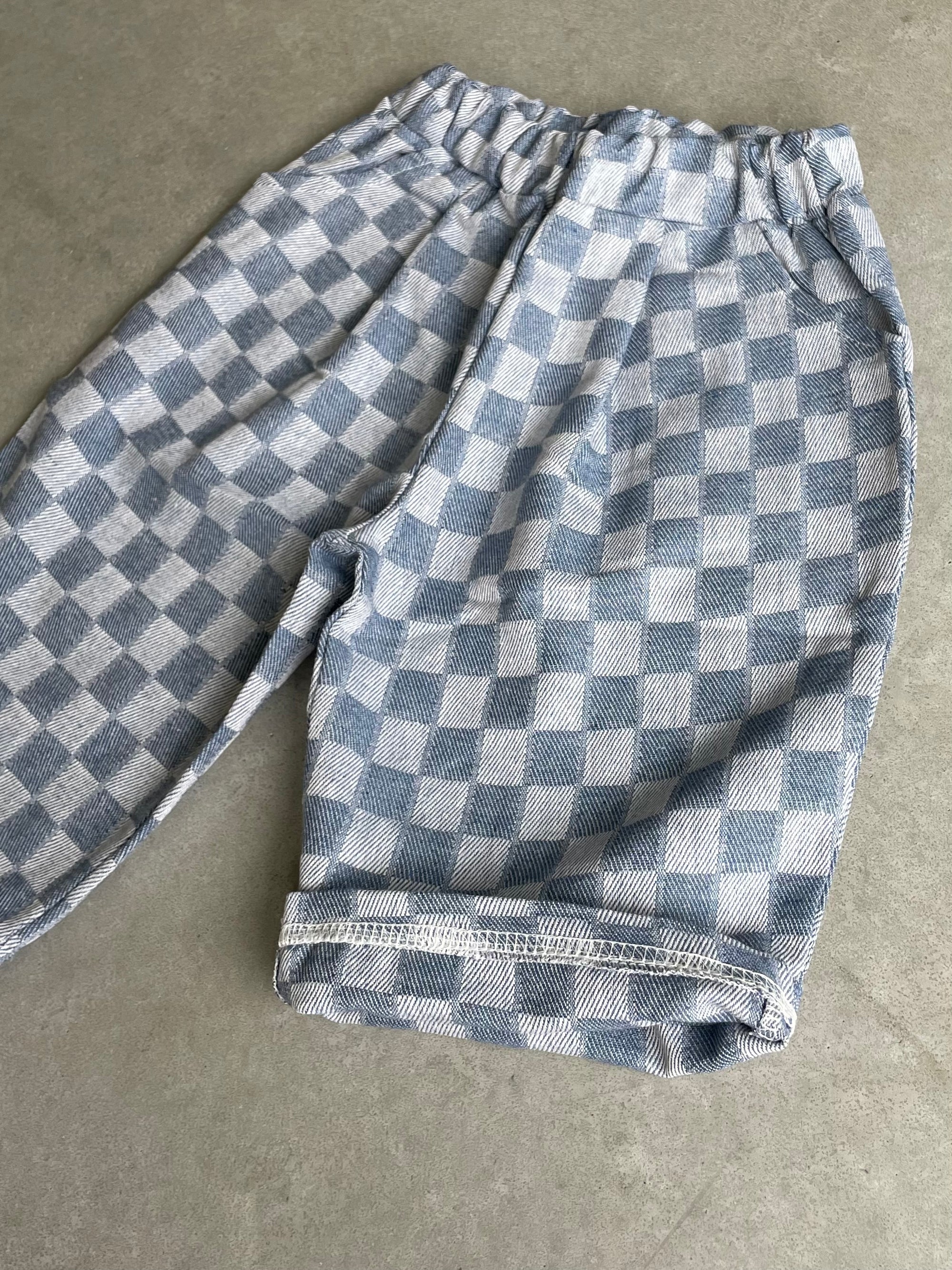 Checkered pants - blauw