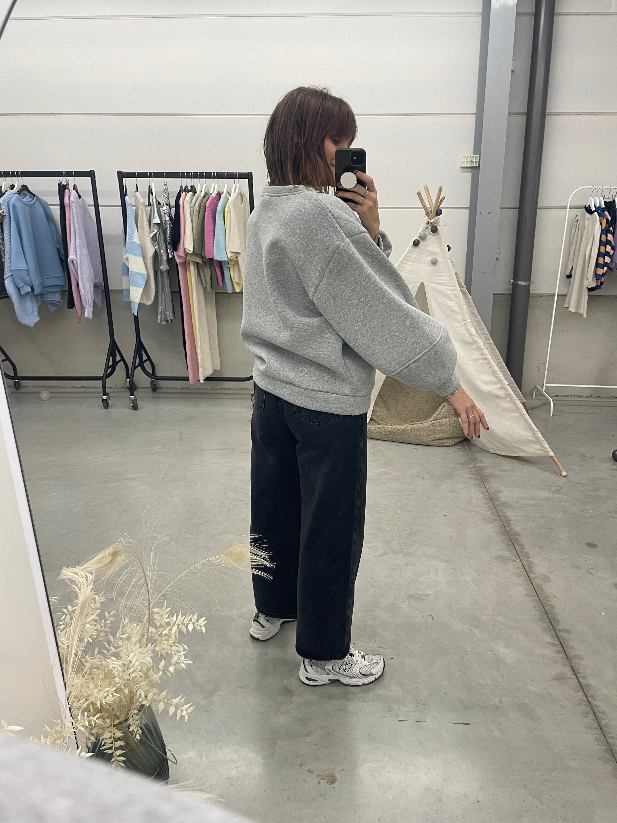 Oversized sweater met ballonmouwen